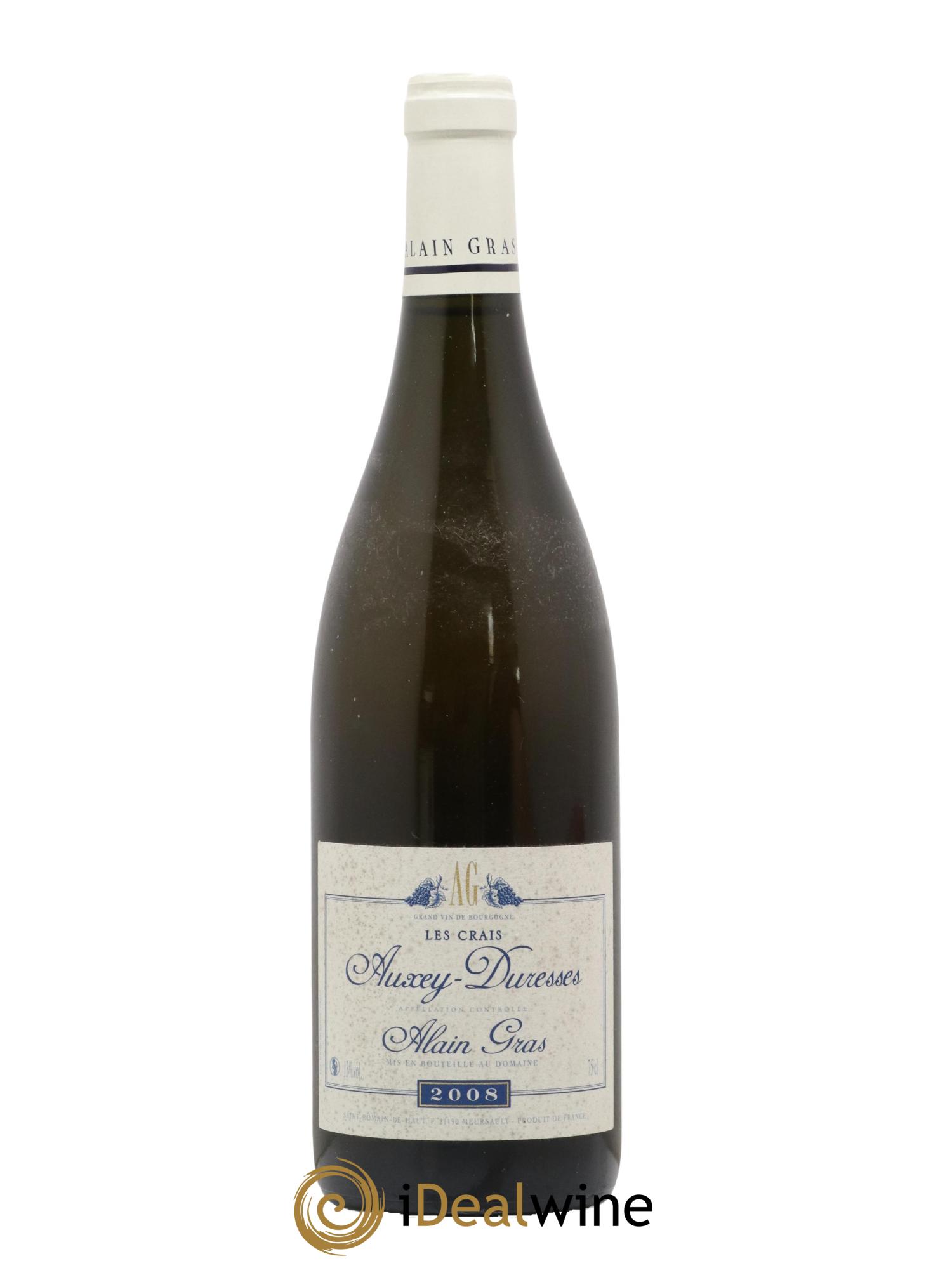 Auxey-Duresses Les Crais Alain Gras 2008 - Lot de 1 bouteille - 0