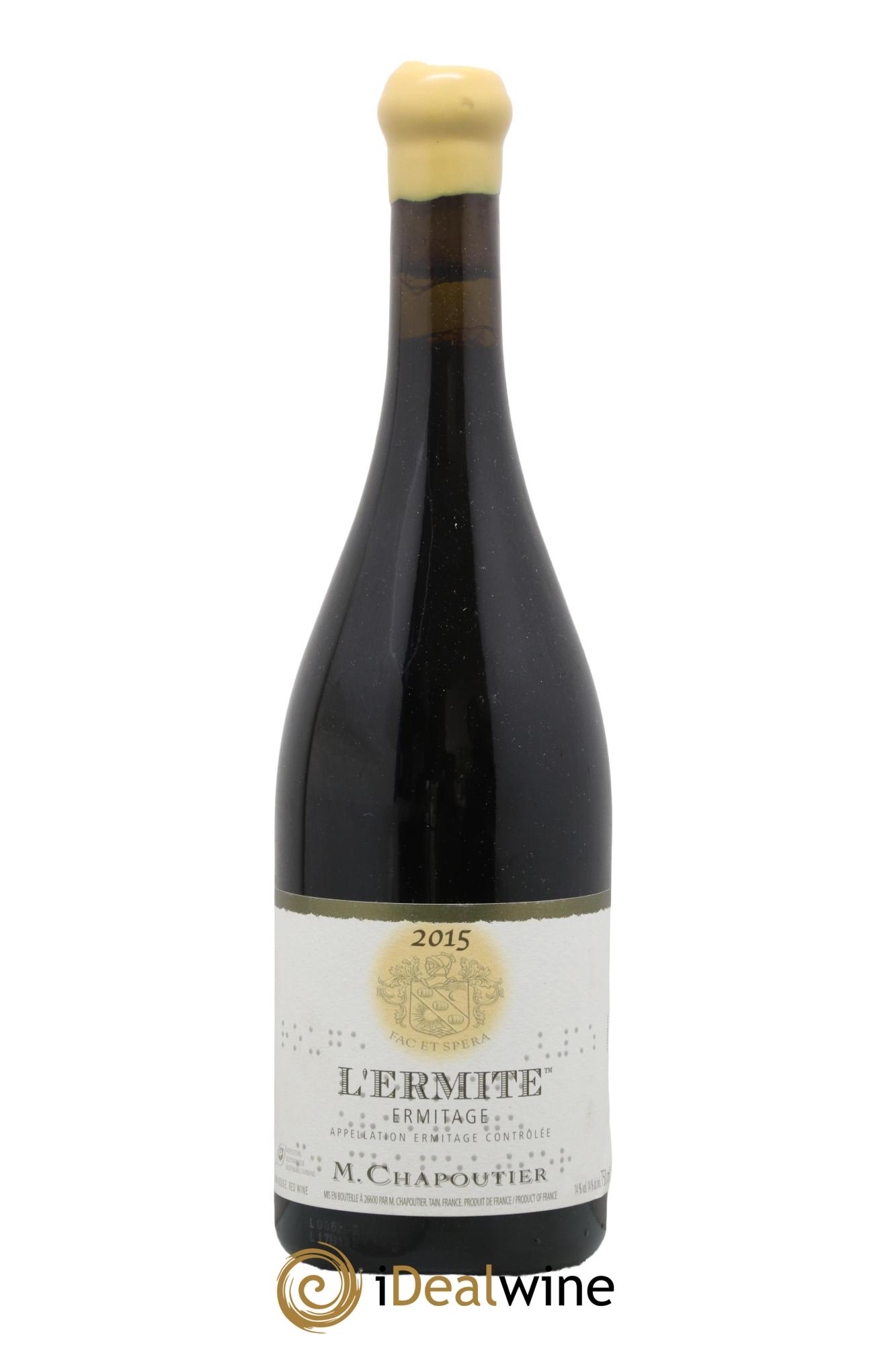 Hermitage Ermitage l'Ermite Chapoutier 2015 - Lot de 1 bouteille - 0