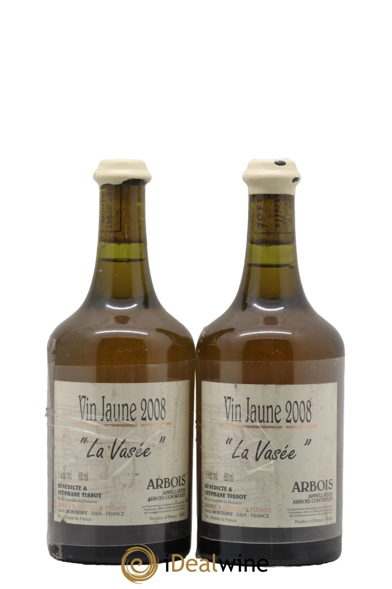 Arbois Vin jaune La Vasée Bénédicte et Stéphane Tissot 2008 - Lot de 2 clavelins - 0