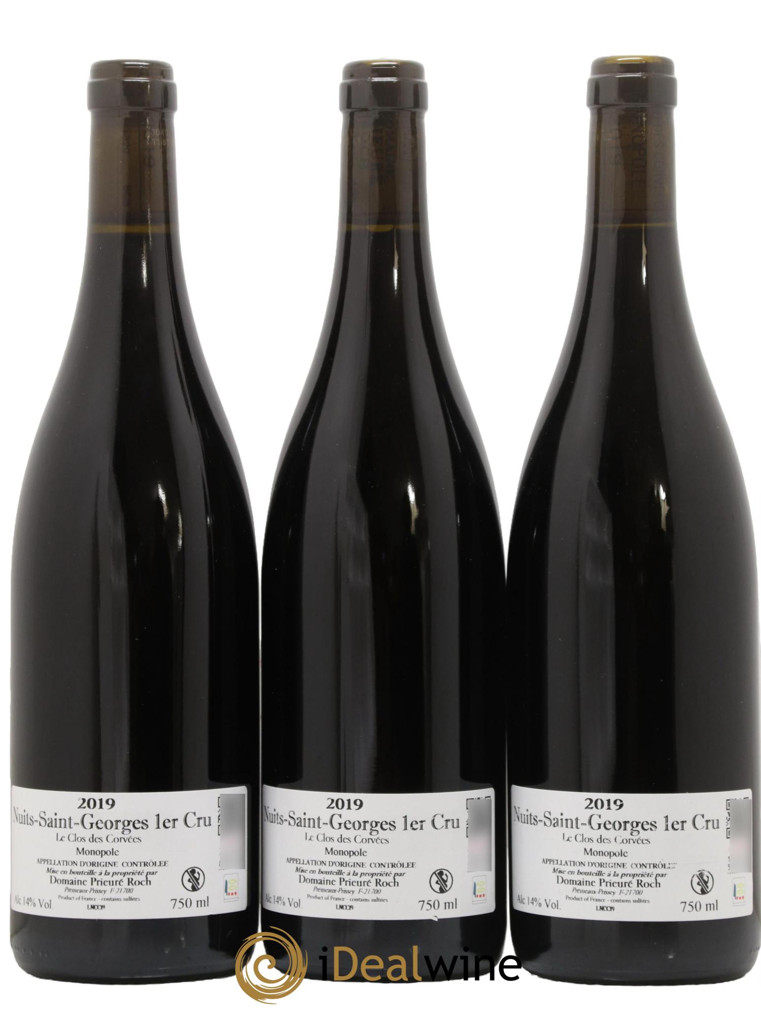 Nuits-Saint-Georges 1er Cru Le Clos des Corvées Prieuré Roch 2019 - Lot de 3 bouteilles - 1
