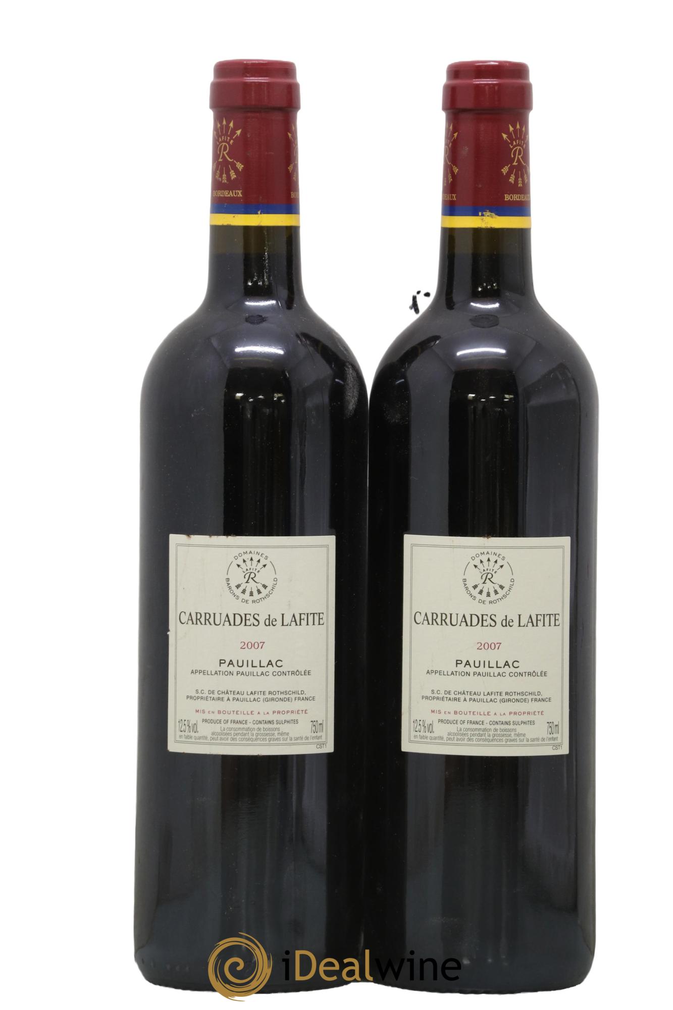 Carruades de Lafite Rothschild Second Vin 2007 - Lot of 2 bottles - 1