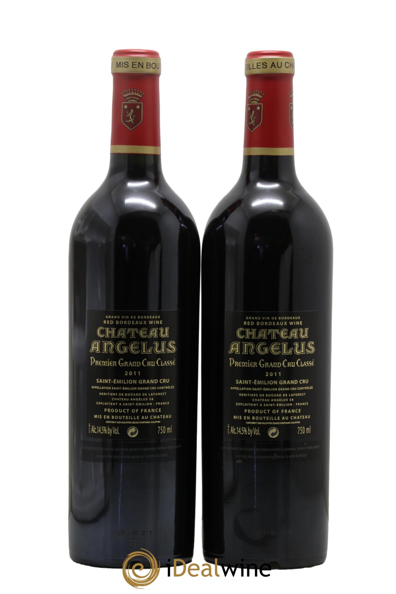 Château Angélus 1er Grand Cru Classé A 2011 - Lot de 2 bouteilles - 1