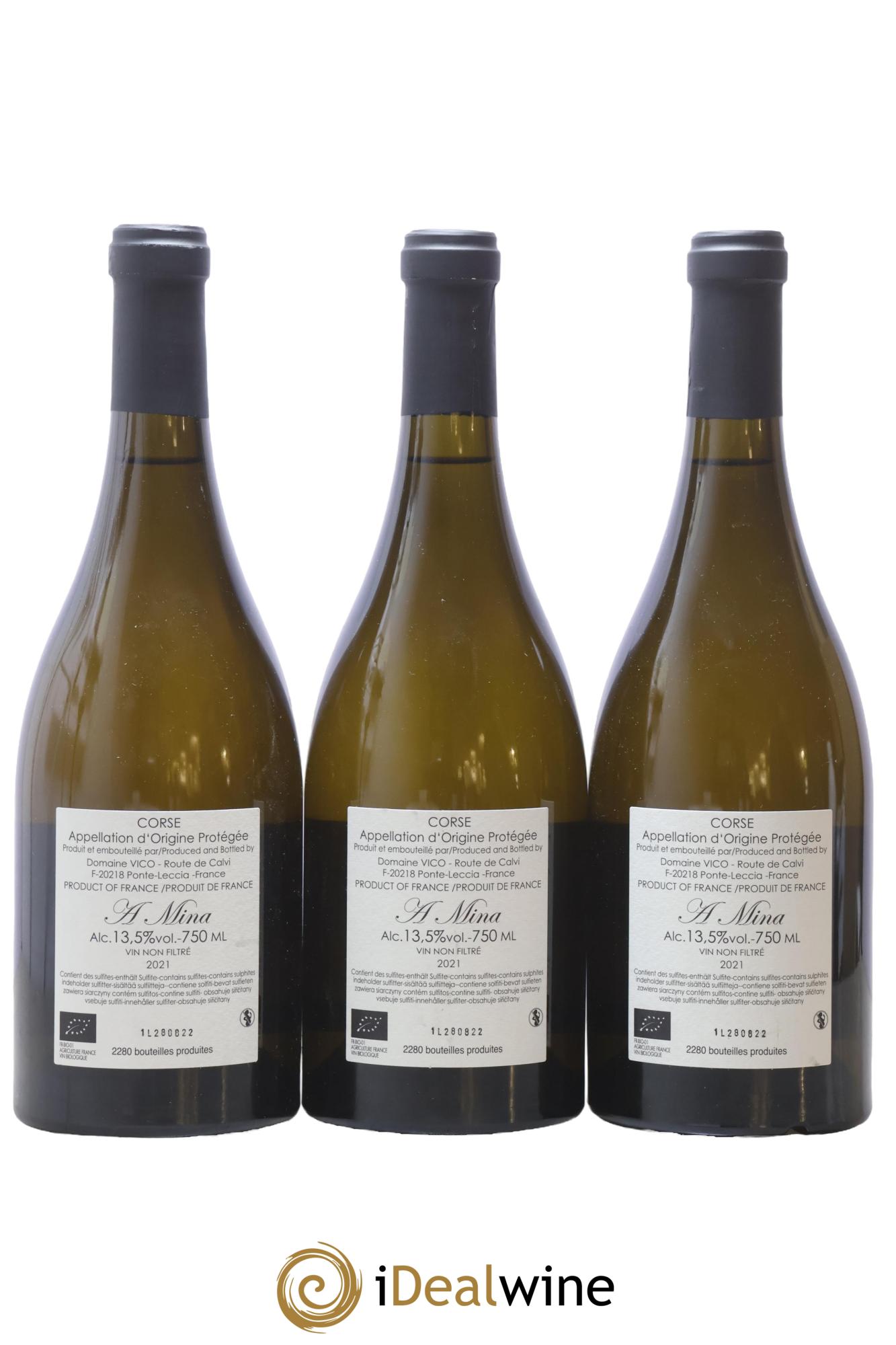 Vin de Corse A Mina Domaine Vico 2021 - Lotto di 3 bottiglie - 1