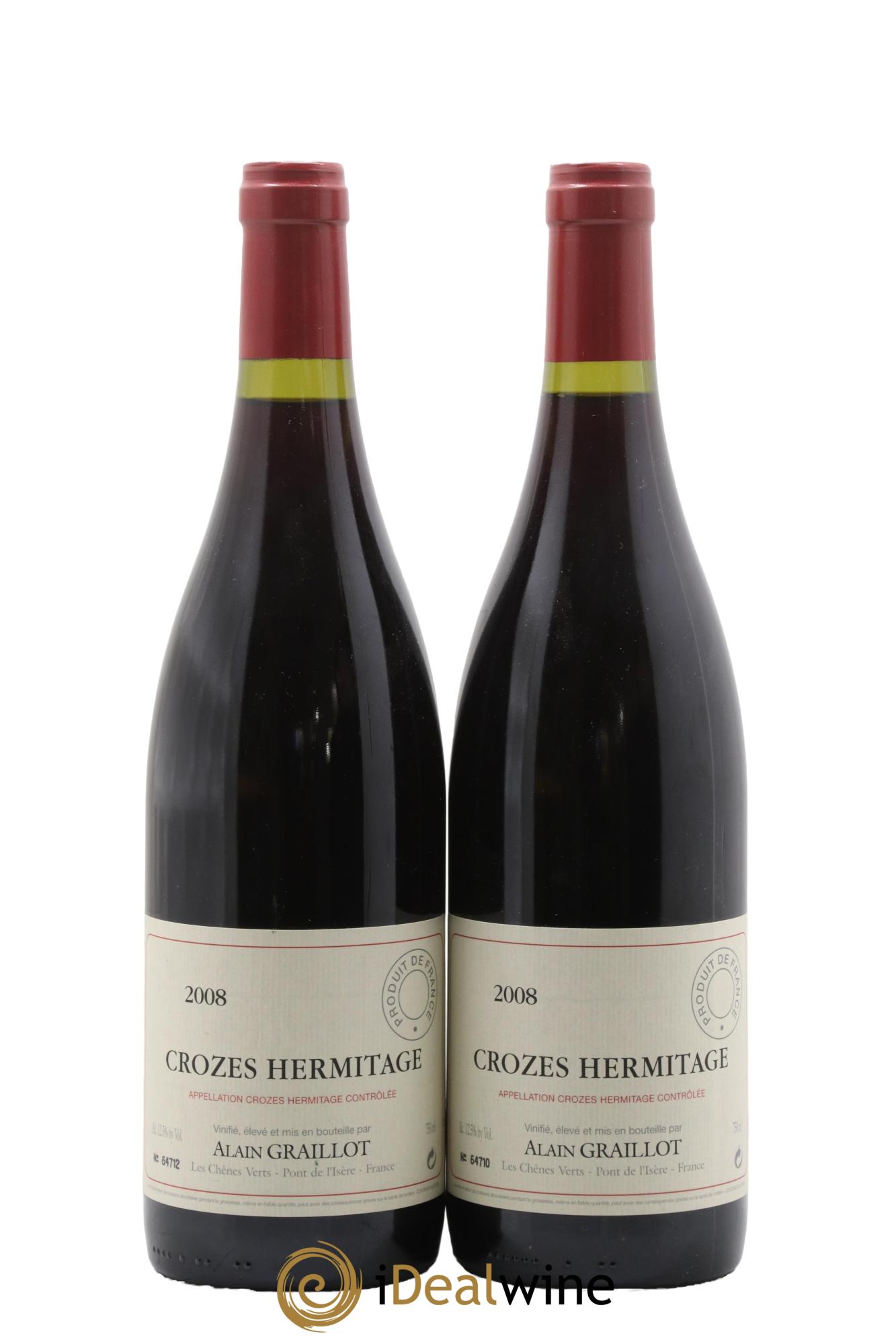 Crozes-Hermitage Domaine Graillot 2008 - Lot de 2 bouteilles - 0