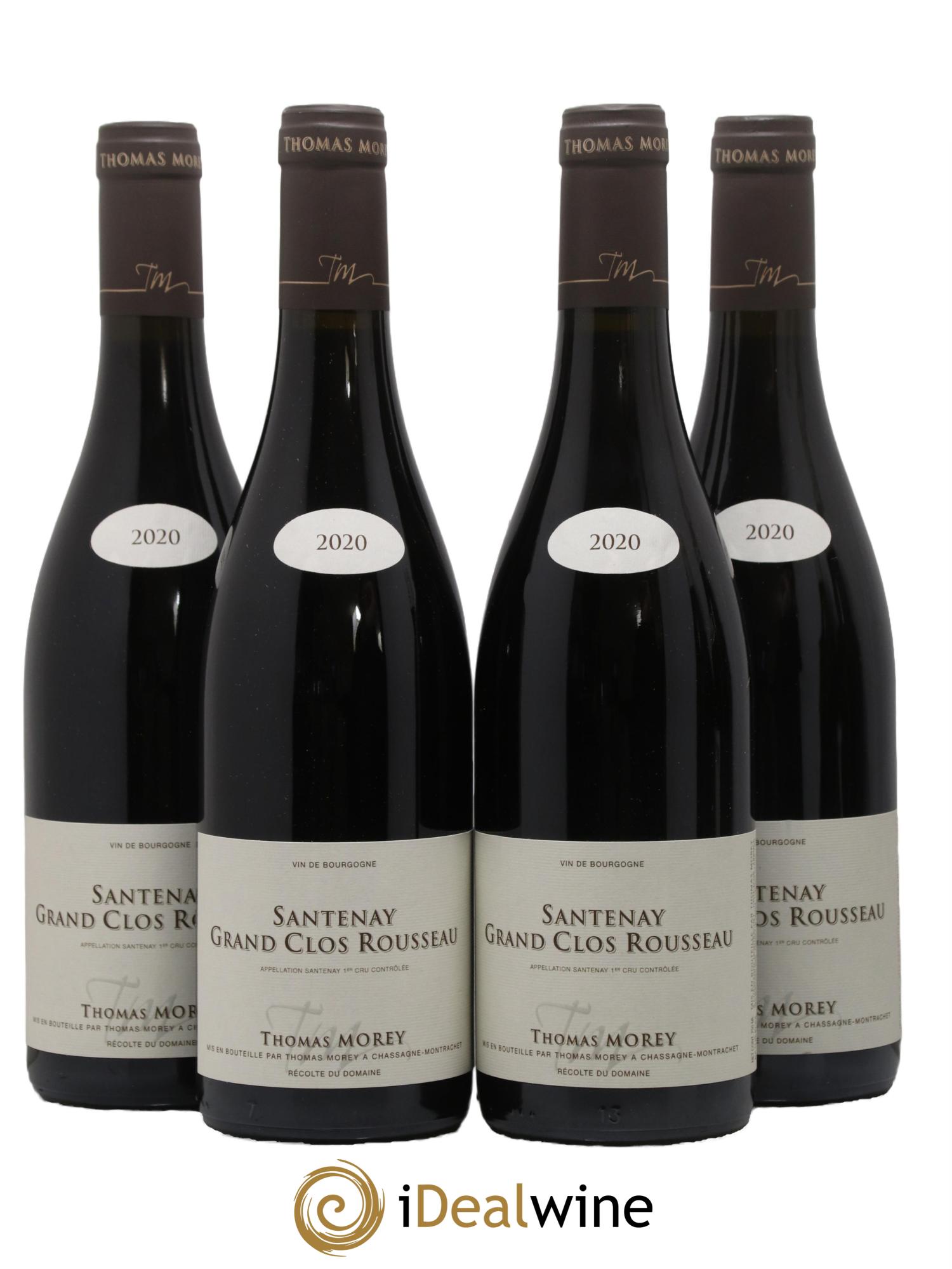 Santenay 1er Cru Grand Clos Rousseau Thomas Morey 2020 - Lot de 4 bouteilles - 0