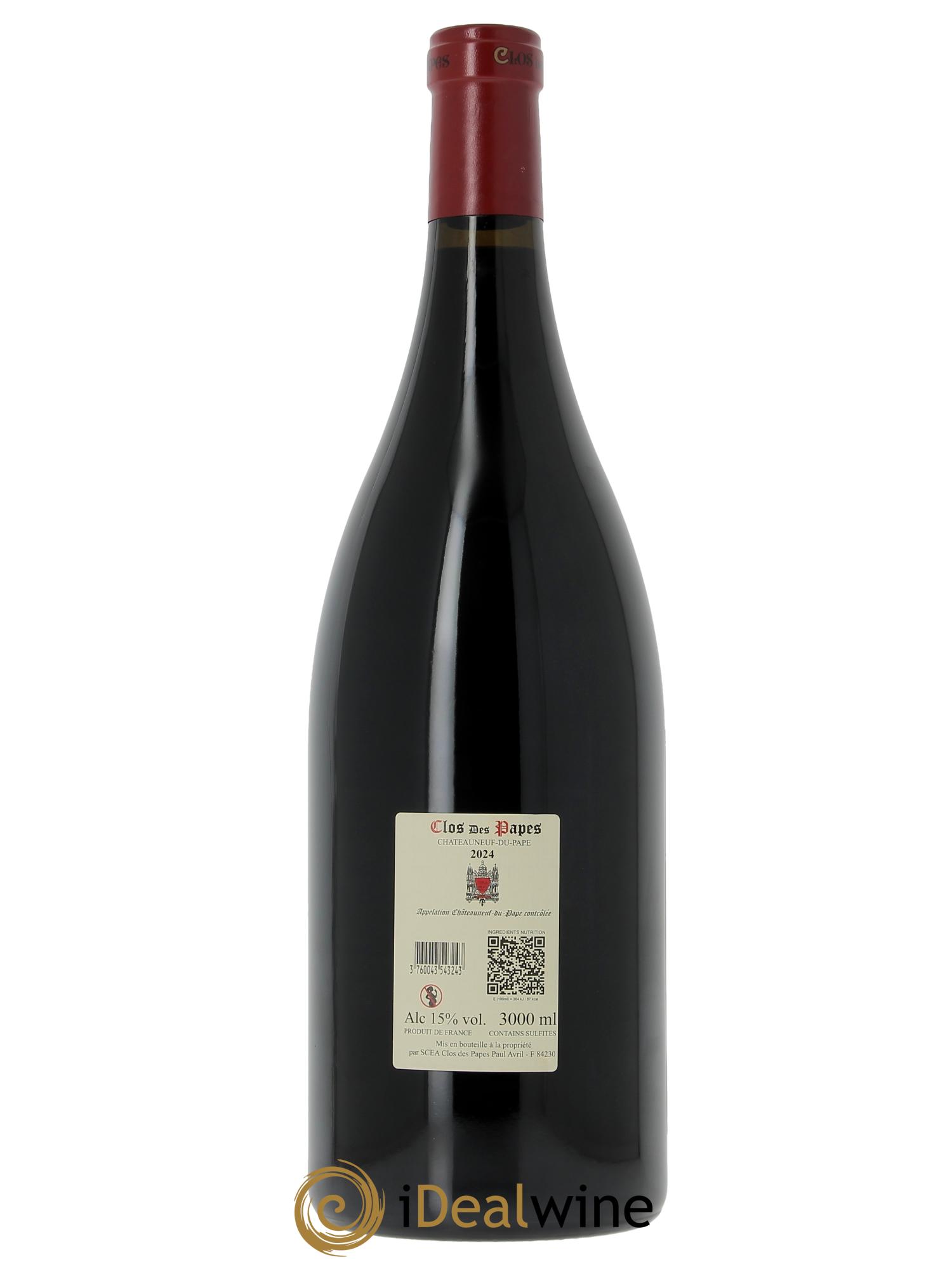 Châteauneuf-du-Pape Clos des Papes - Paul Avril 2024 - Lot de 1 double magnum - 2