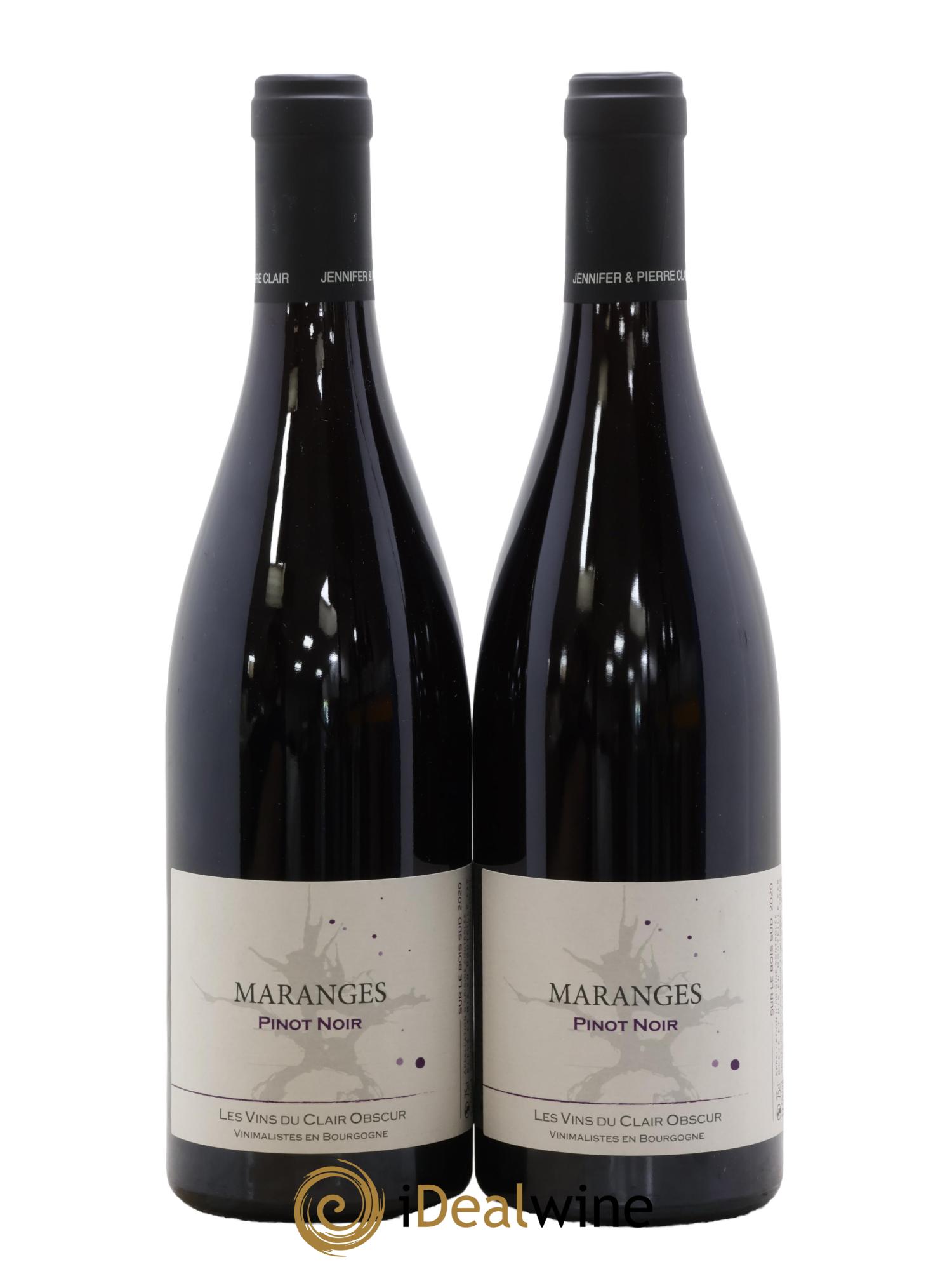 Maranges Sur le Bois Sud Domaine Clair Obscur 2020 - Lot de 2 bouteilles - 0