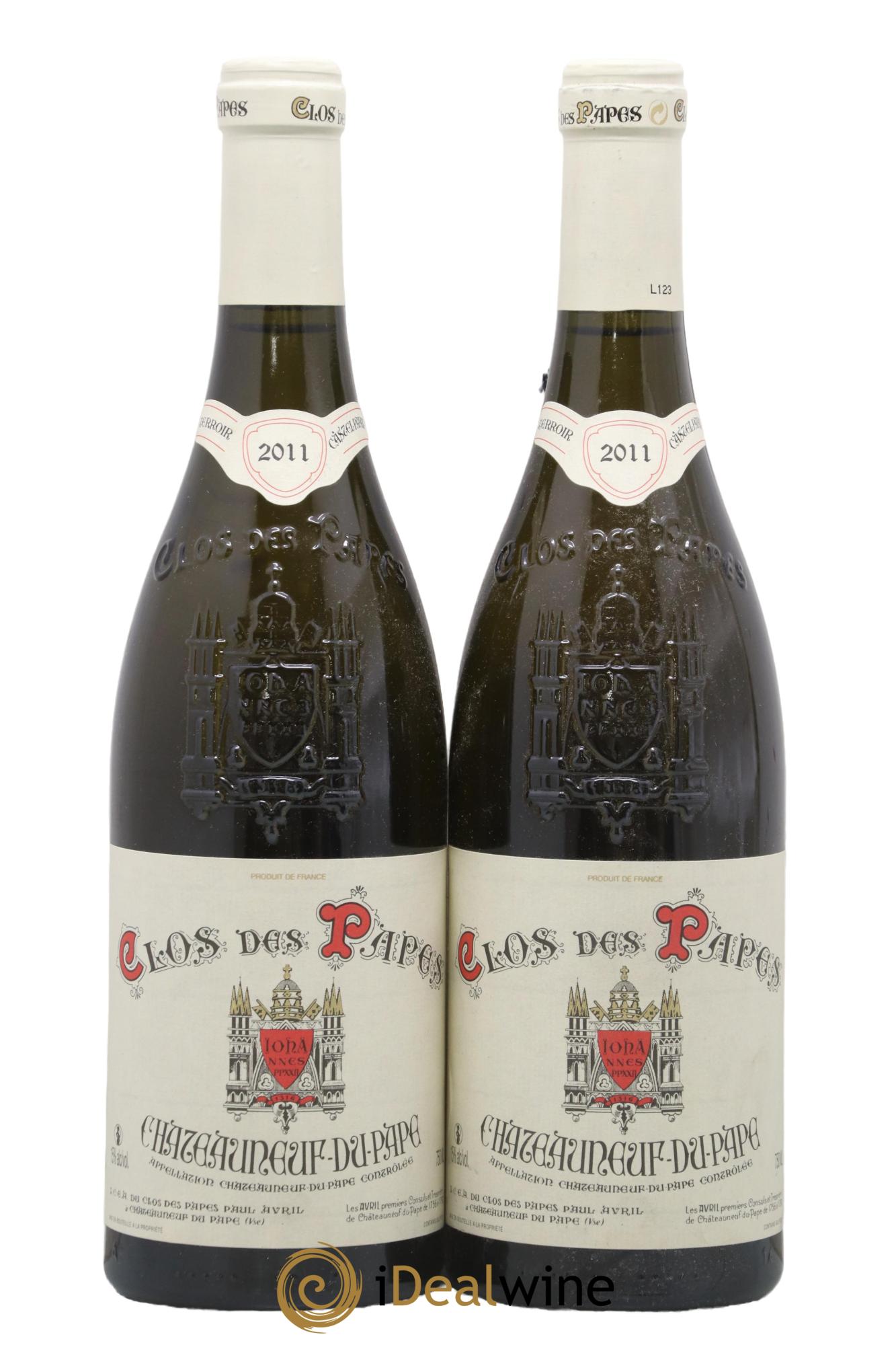 Châteauneuf-du-Pape Clos des Papes - Paul Avril 2011 - Lot of 2 bottles - 0