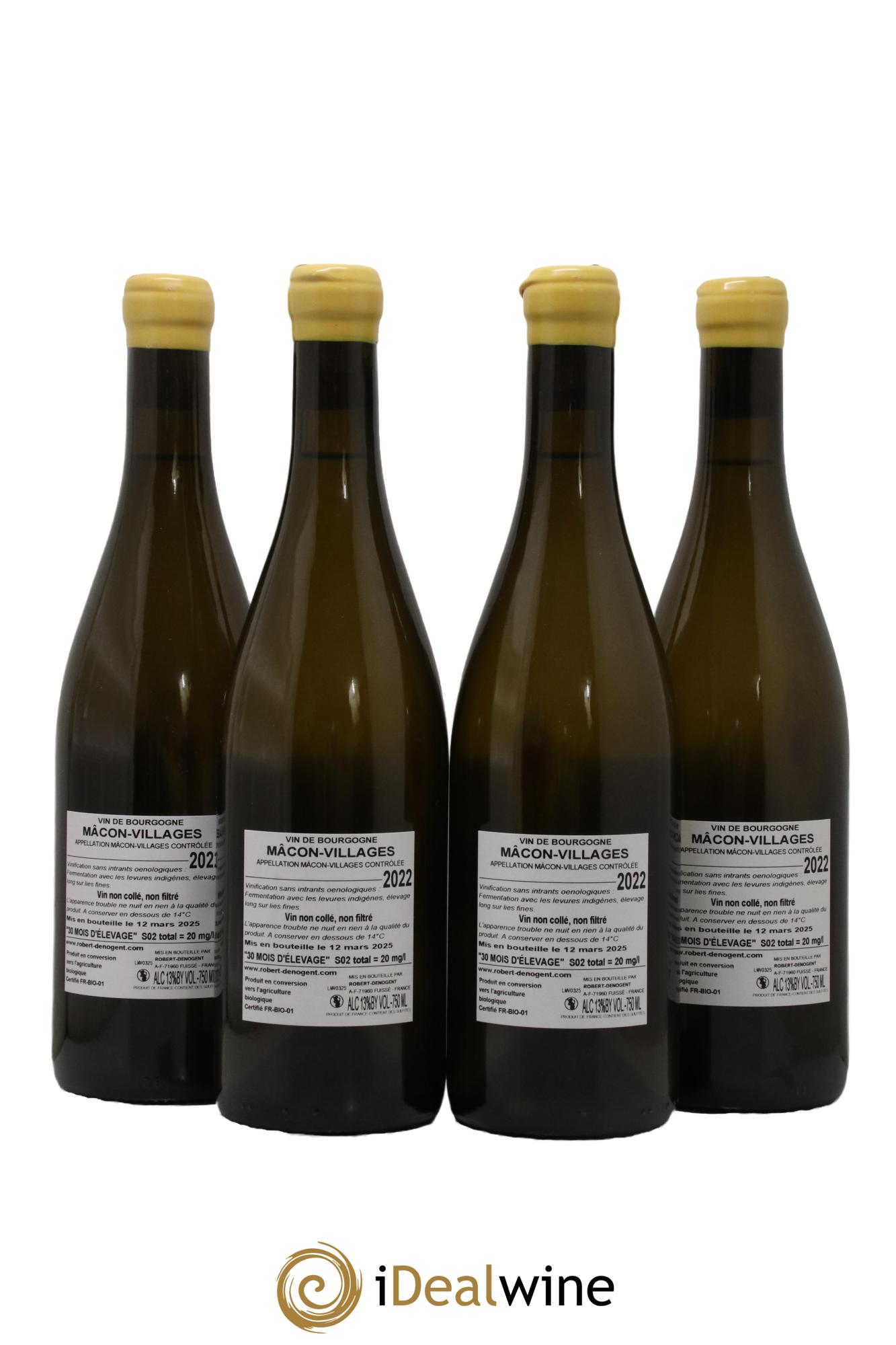 Mâcon-Villages Les Sardines Robert Denogent (Domaine) 2022 - Lot de 4 bouteilles - 1