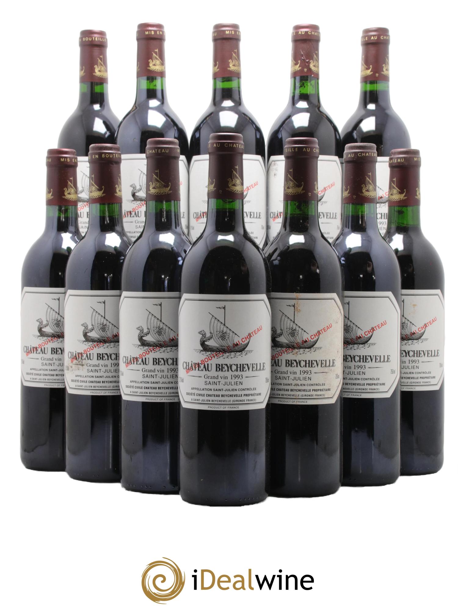 Château Beychevelle 4ème Grand Cru Classé 1993 - Lot de 12 bouteilles - 0