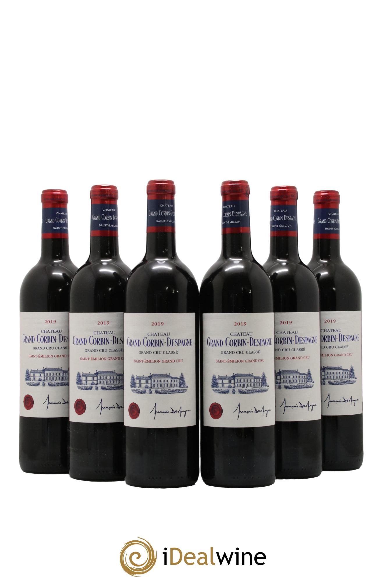 Château Grand Corbin Despagne Grand Cru Classé 2019 - Lot of 6 bottles - 0