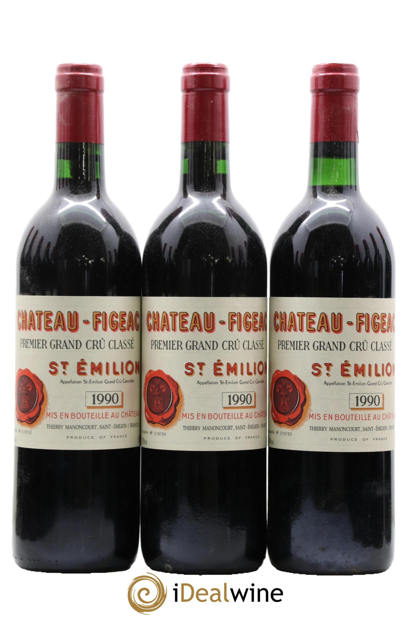 Château Figeac 1er Grand Cru Classé A 1990 - Lot de 12 bouteilles - 2