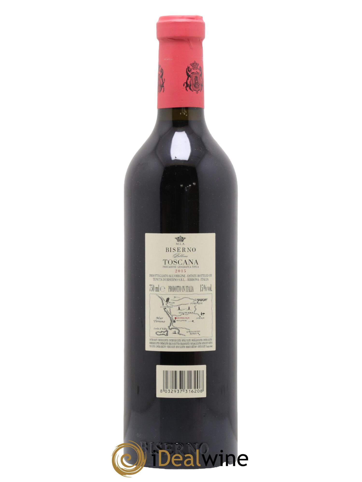 Toscana IGT Bibbona Biserno 2015 - Lot de 1 bouteille - 1
