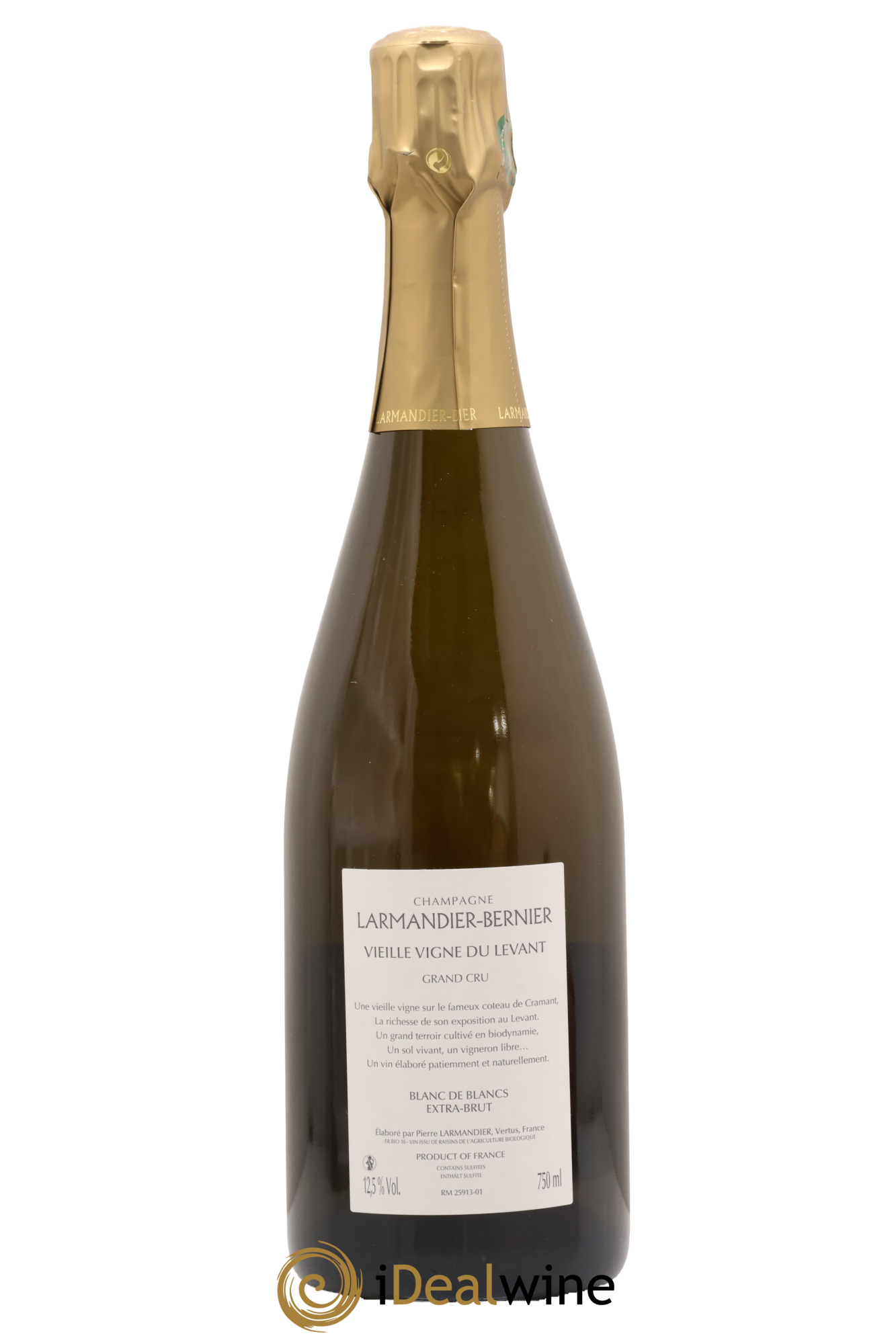 Champagne Grand Cru Vielles Vignes Du Levant Larmendier Bernier 2010 - Lot de 1 bouteille - 1