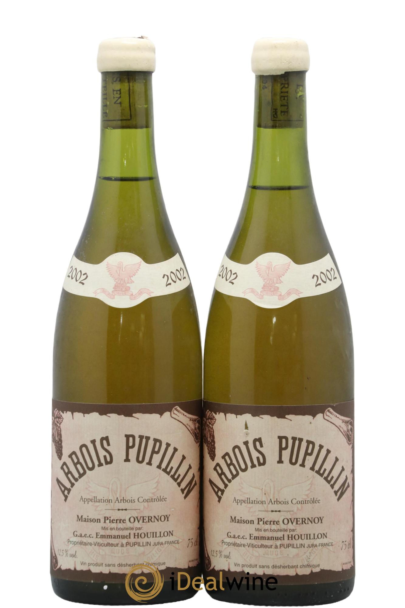 Arbois-Pupillin Chardonnay (cire blanche) Overnoy-Houillon (Domaine) 2002 - Lot de 2 bouteilles - 0