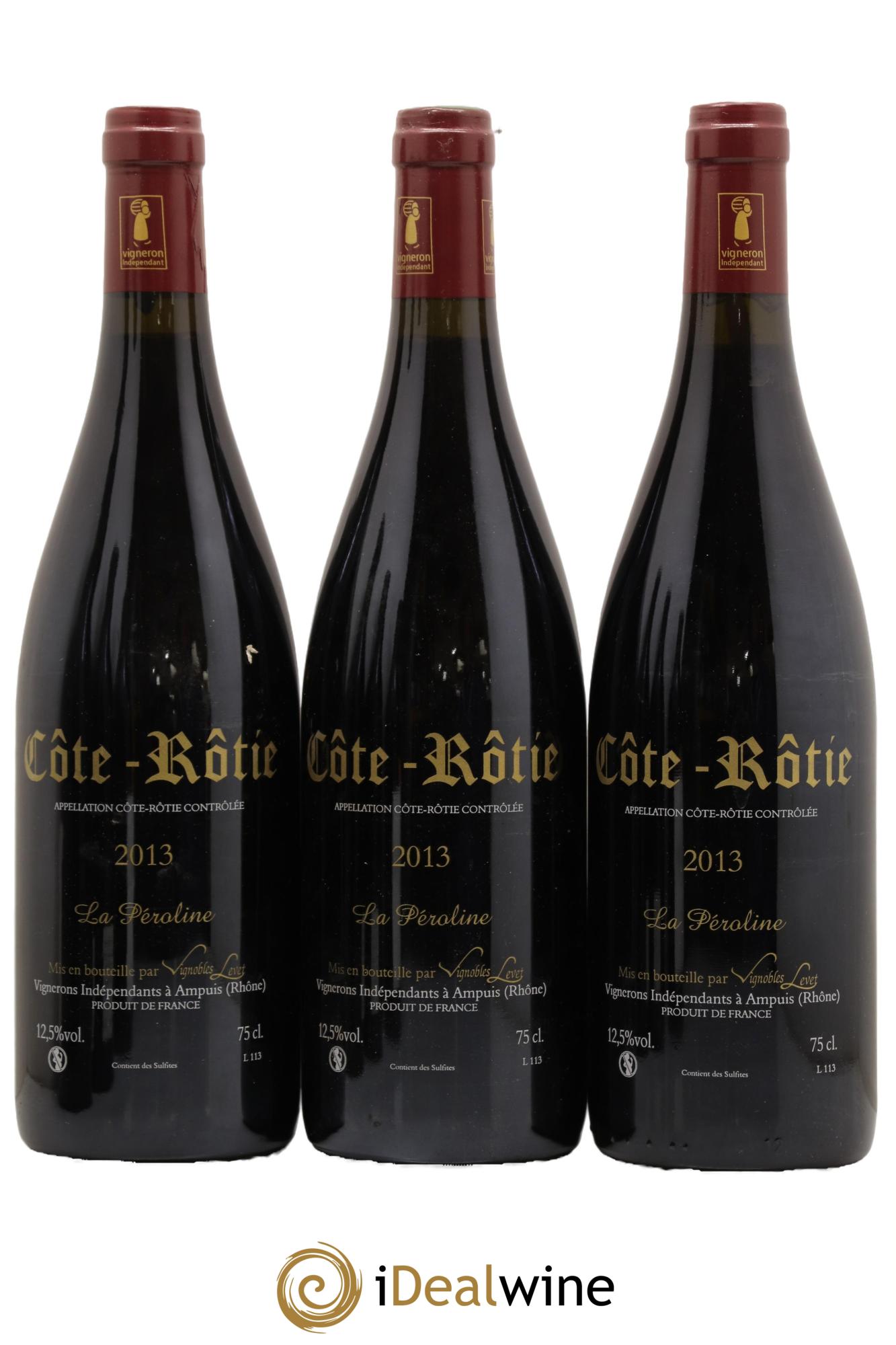 Côte-Rôtie La Péroline Vignobles Levet 2013 - Lot de 3 bouteilles - 1