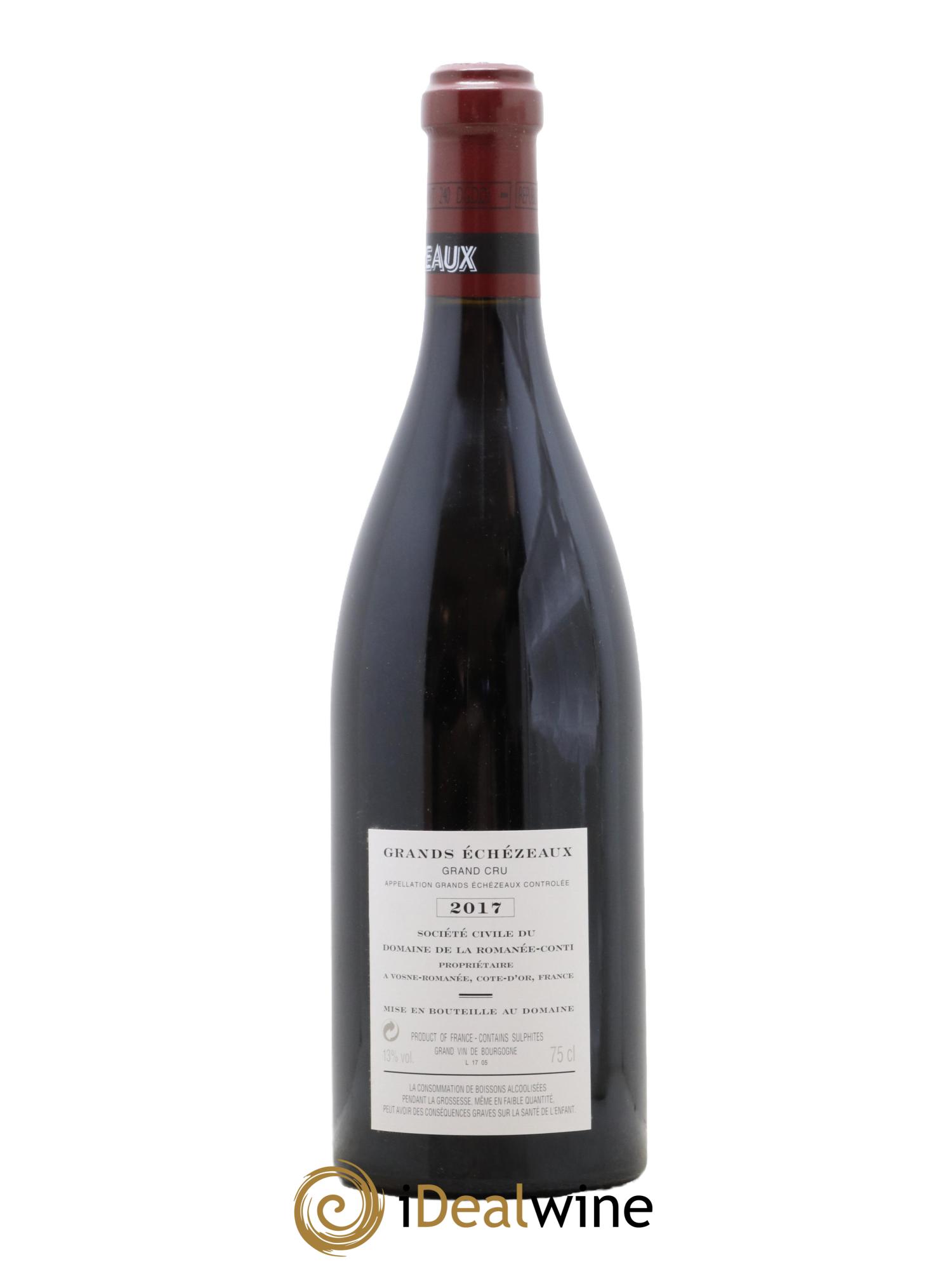 Grands-Echezeaux Grand Cru Domaine de la Romanée-Conti  2017 - Lot of 1 bottle - 1