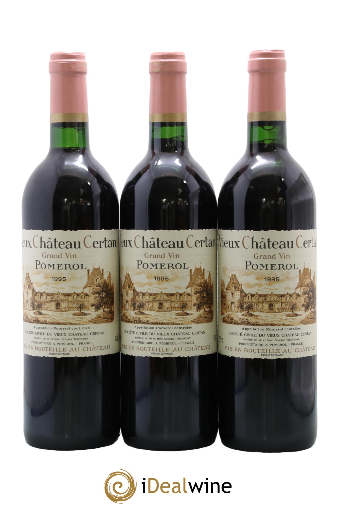 Vieux Château Certan 1995 - Lot de 3 bouteilles - 0