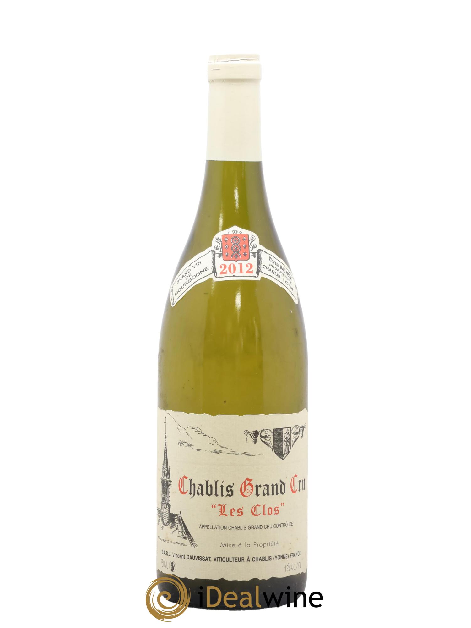 Chablis Grand Cru Les Clos Vincent Dauvissat (Domaine) 2012 - Lote de 1 botella - 0