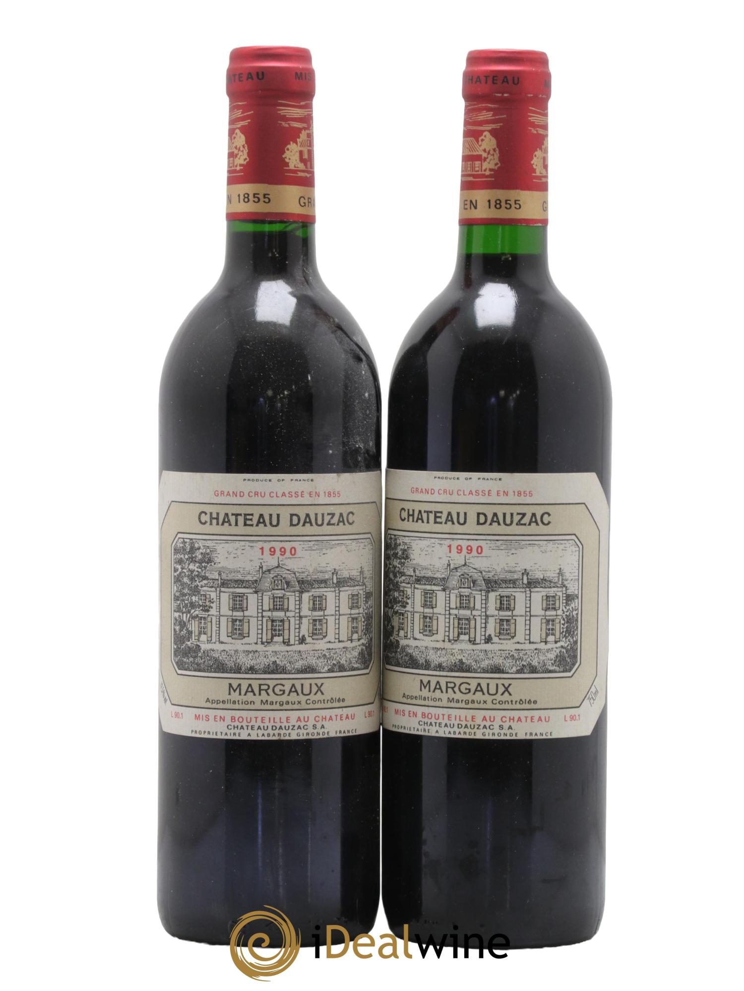 Château Dauzac 5ème Grand Cru Classé 1990 - Lot de 2 bouteilles - 0