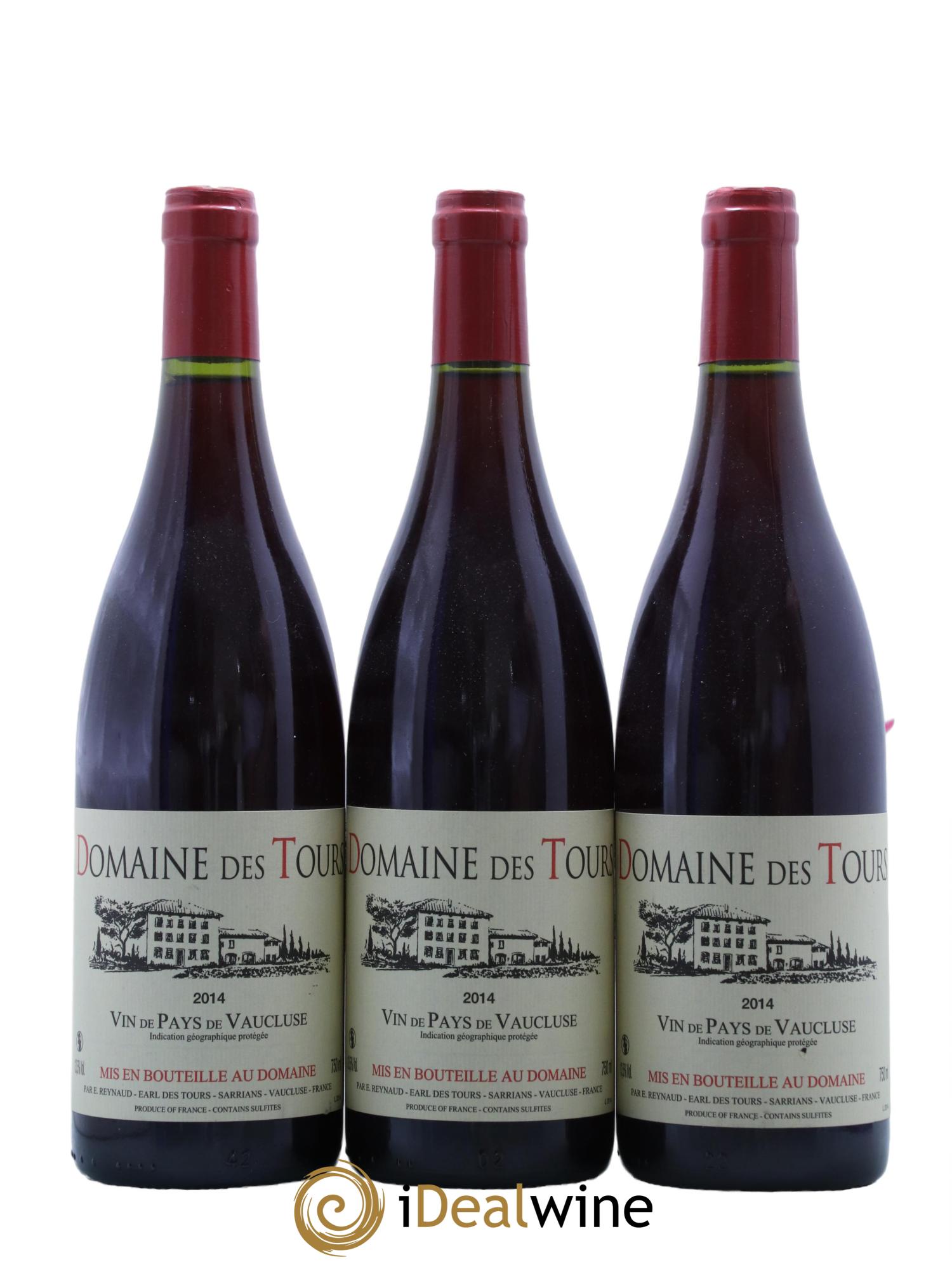 Vaucluse (Vin de Pays de Vaucluse) Domaine des Tours Emmanuel Reynaud 2014 - Lot de 3 bouteilles - 0