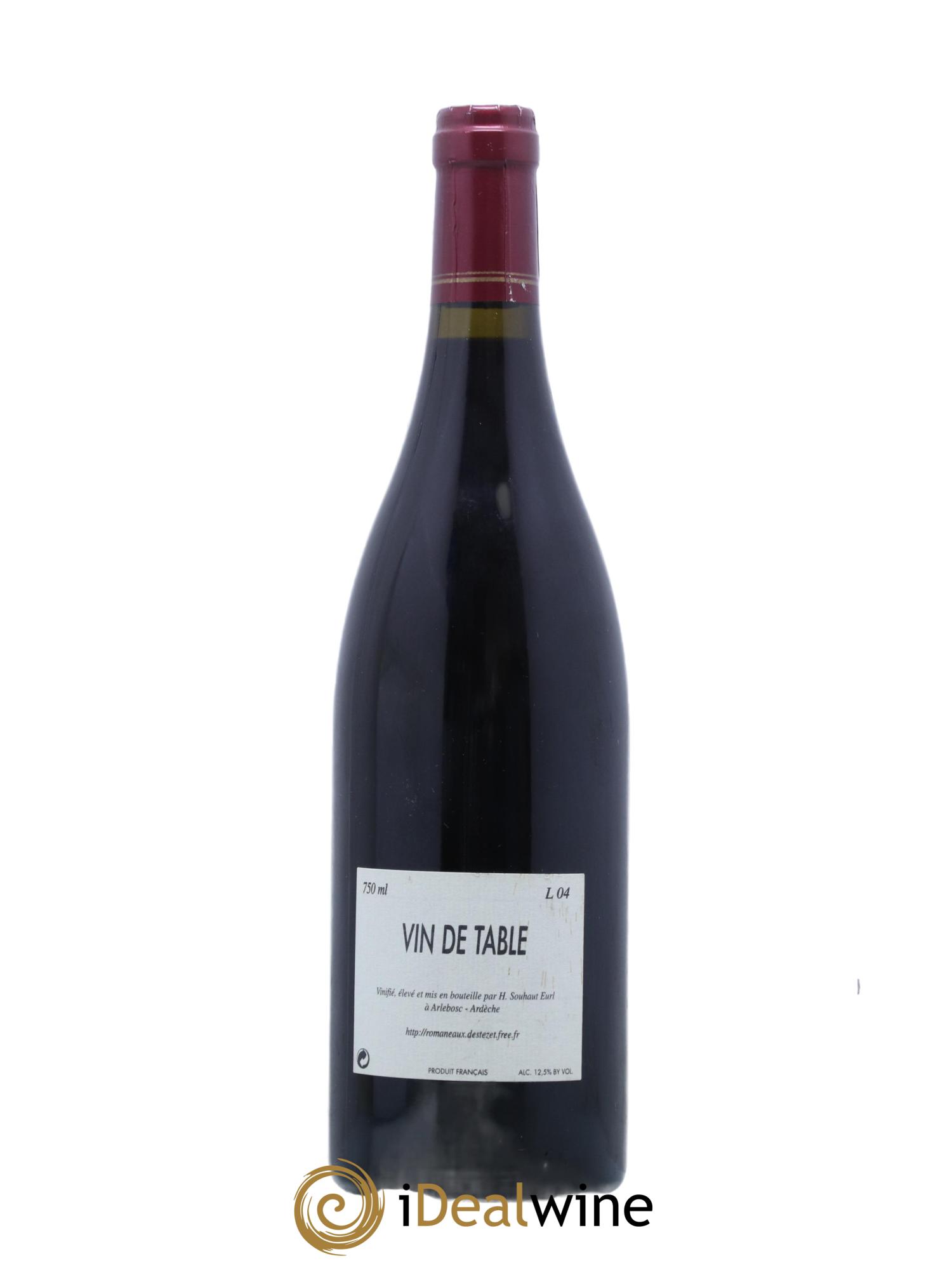 Vin de France Sainte Epine Hervé Souhaut - Domaine Romaneaux-Destezet 2004 - Lot de 1 bouteille - 1