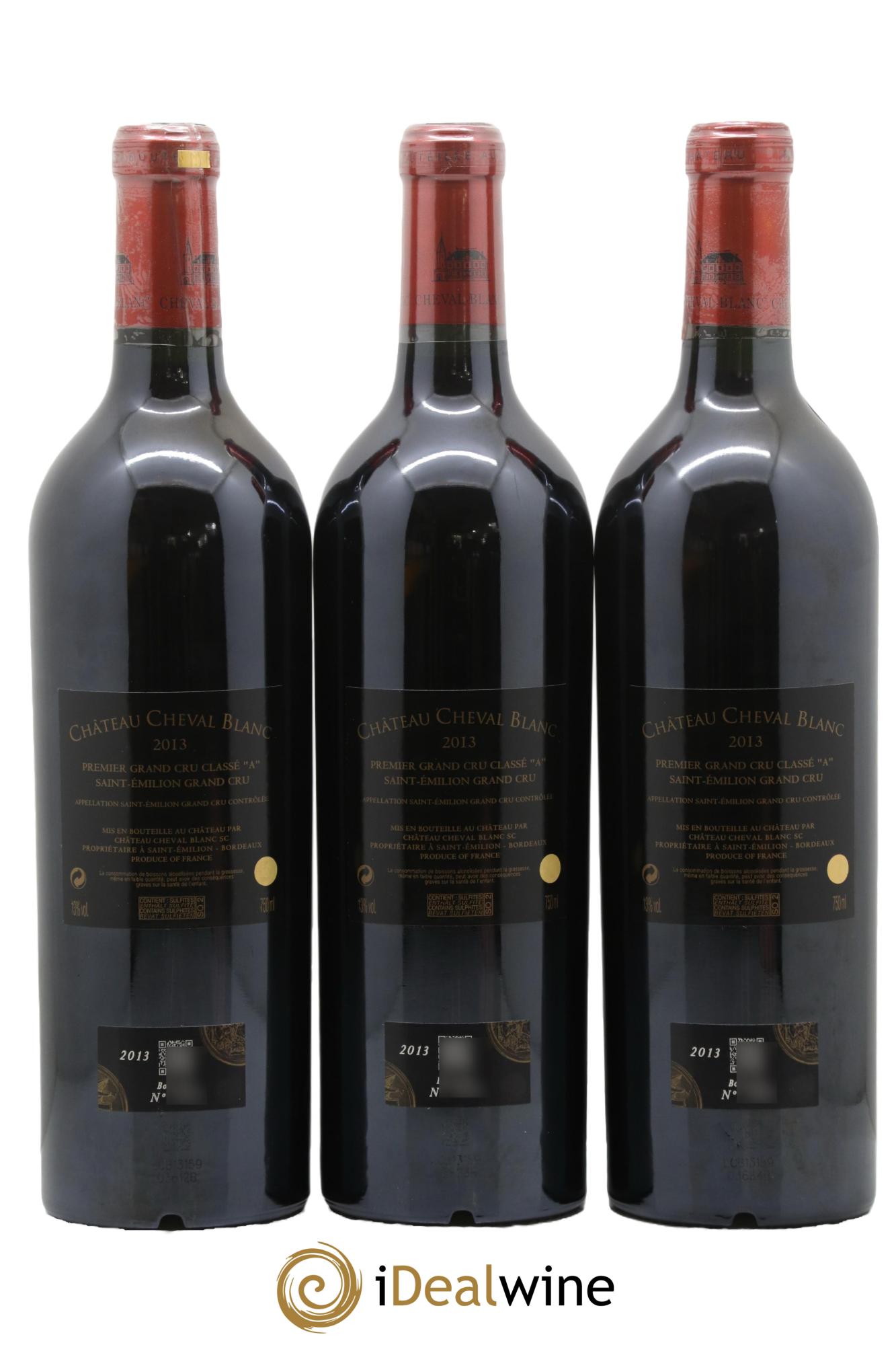 Château Cheval Blanc 1er Grand Cru Classé A 2013 - Lot of 3 bottles - 1