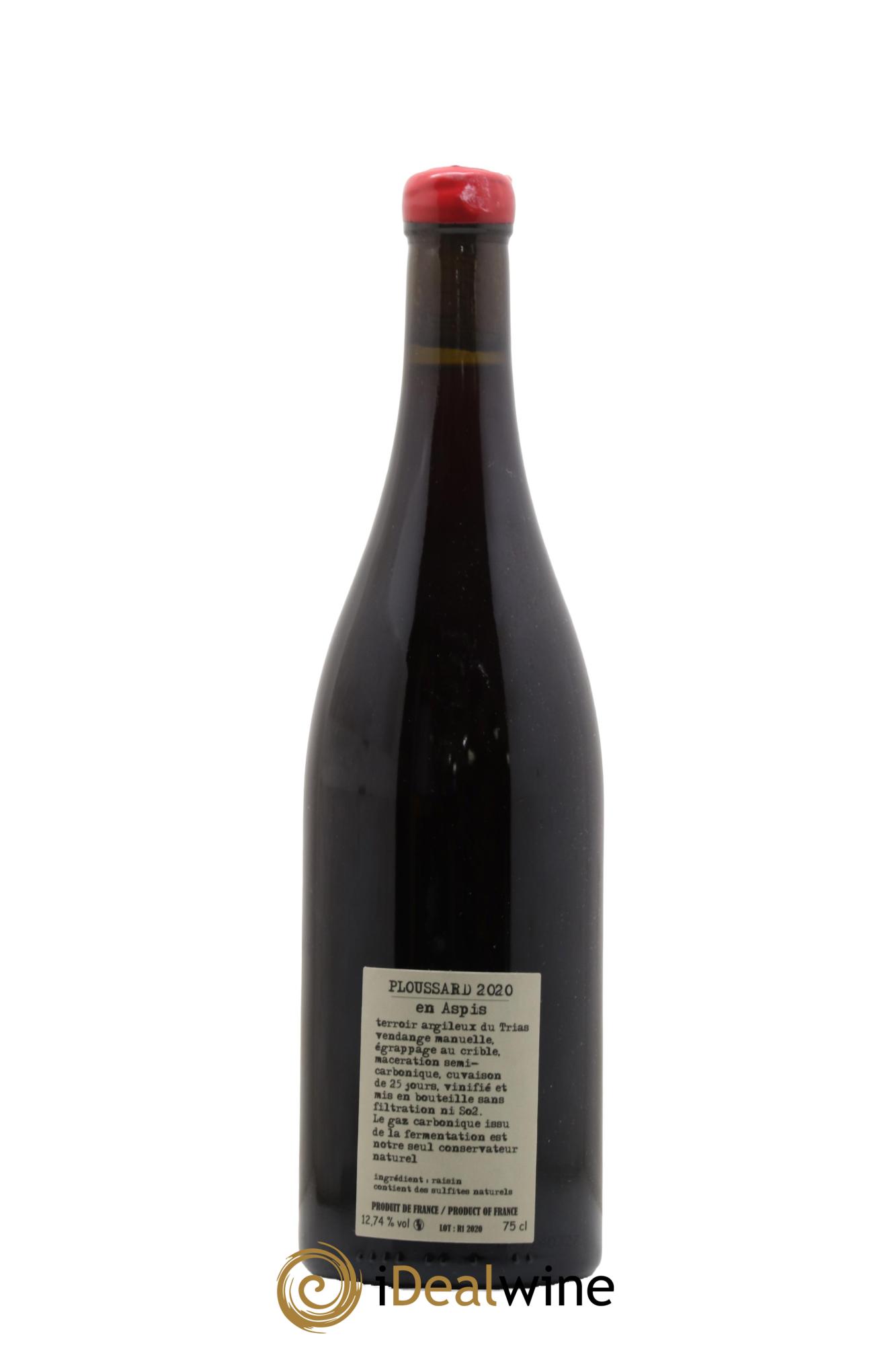 Arbois-Pupillin Ploussard En Aspis Adeline Houillon & Renaud Bruyère 2020 - Lot de 1 bouteille - 1
