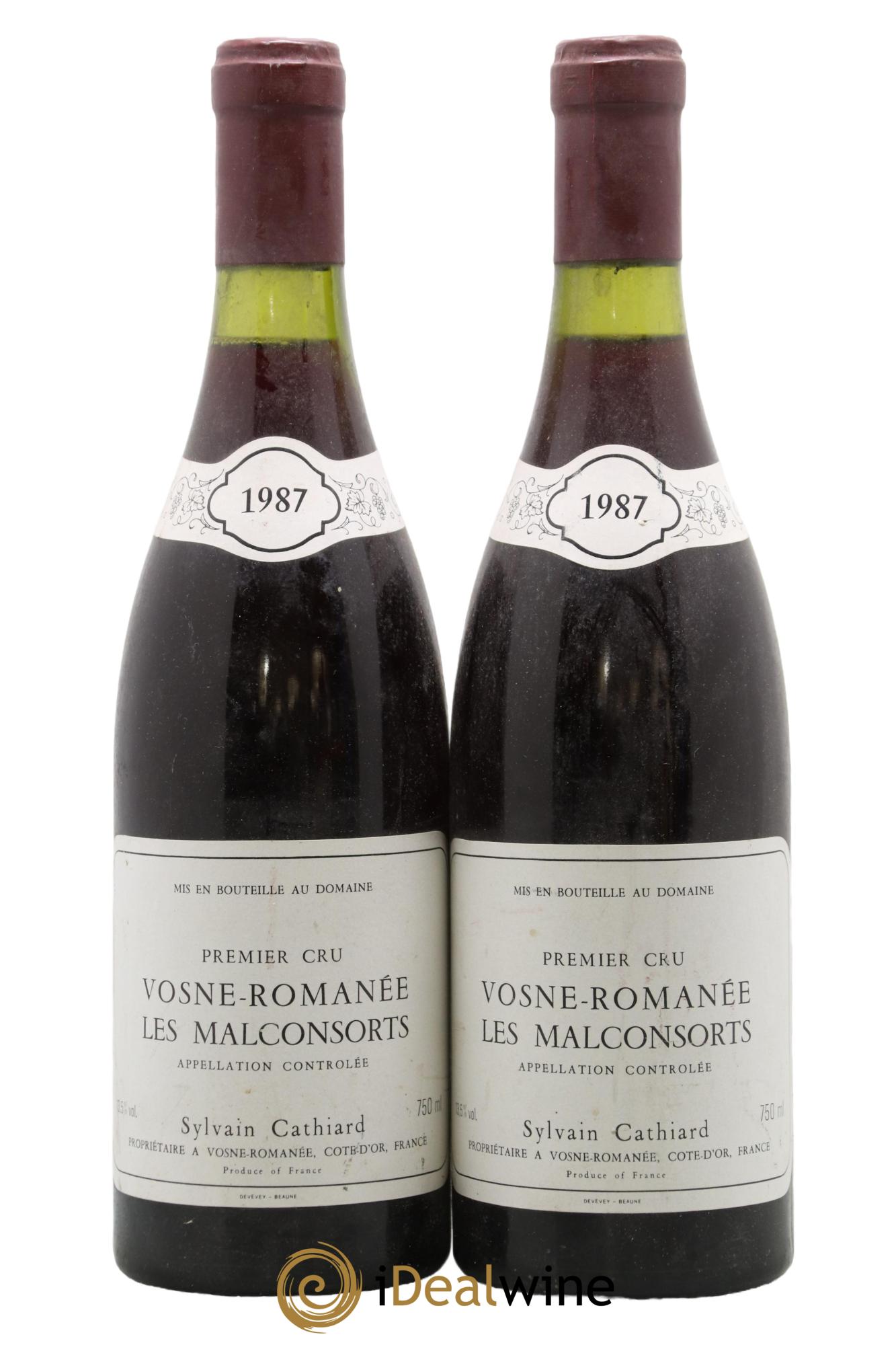 Vosne-Romanée 1er Cru Aux Malconsorts Sylvain Cathiard & Fils 1987 - Lot de 2 bouteilles - 0