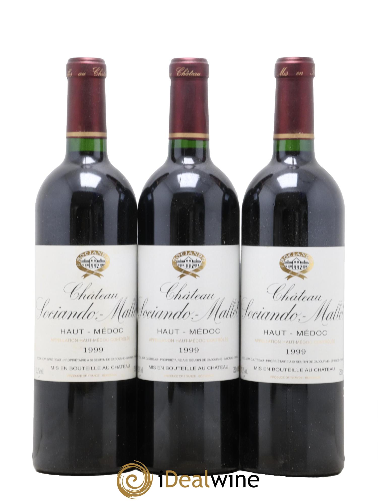 Château Sociando Mallet  1999 - Lotto di 12 bottiglie - 1