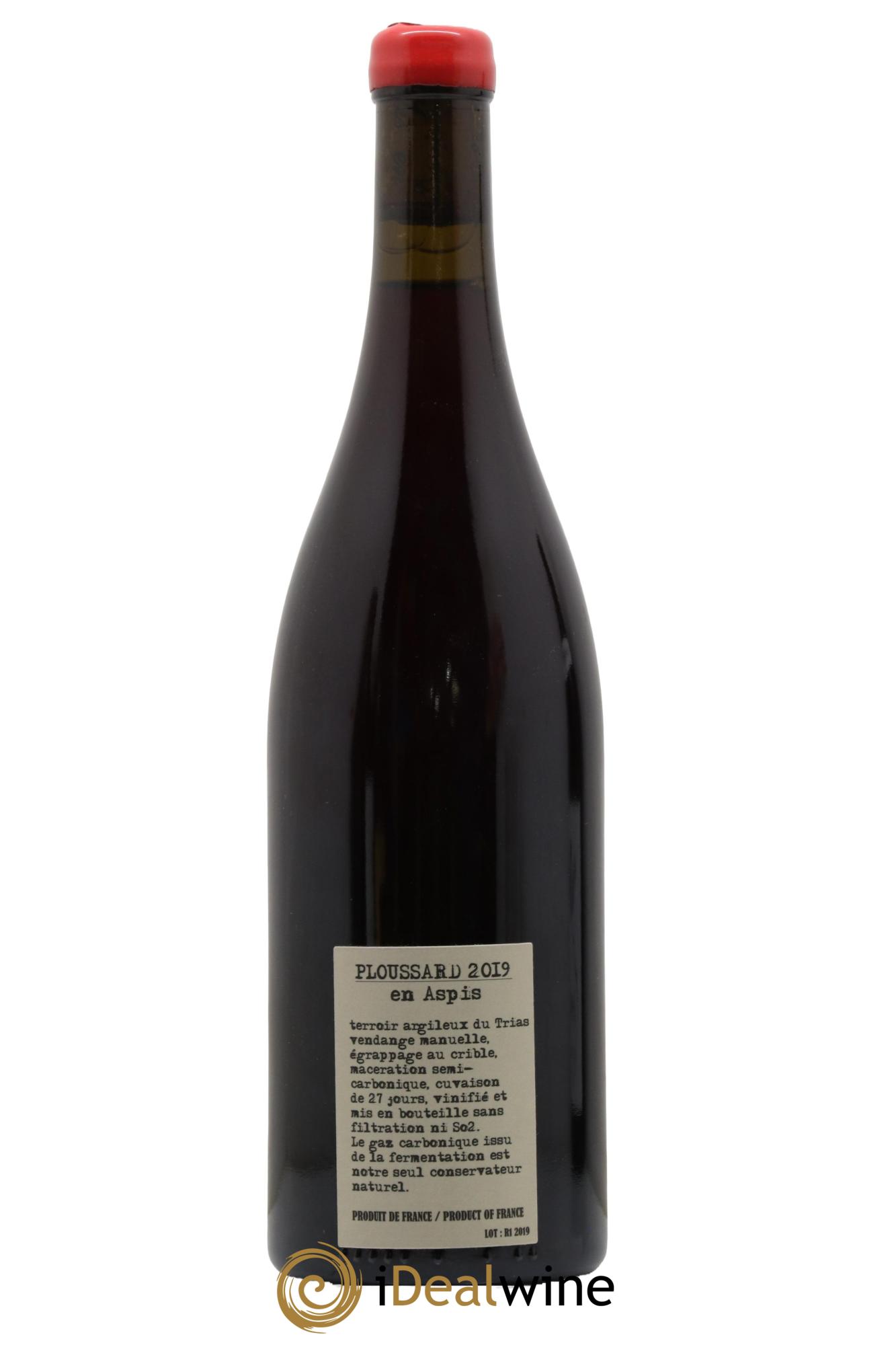 Arbois-Pupillin Ploussard En Aspis Adeline Houillon & Renaud Bruyère 2019 - Lot de 1 bouteille - 1