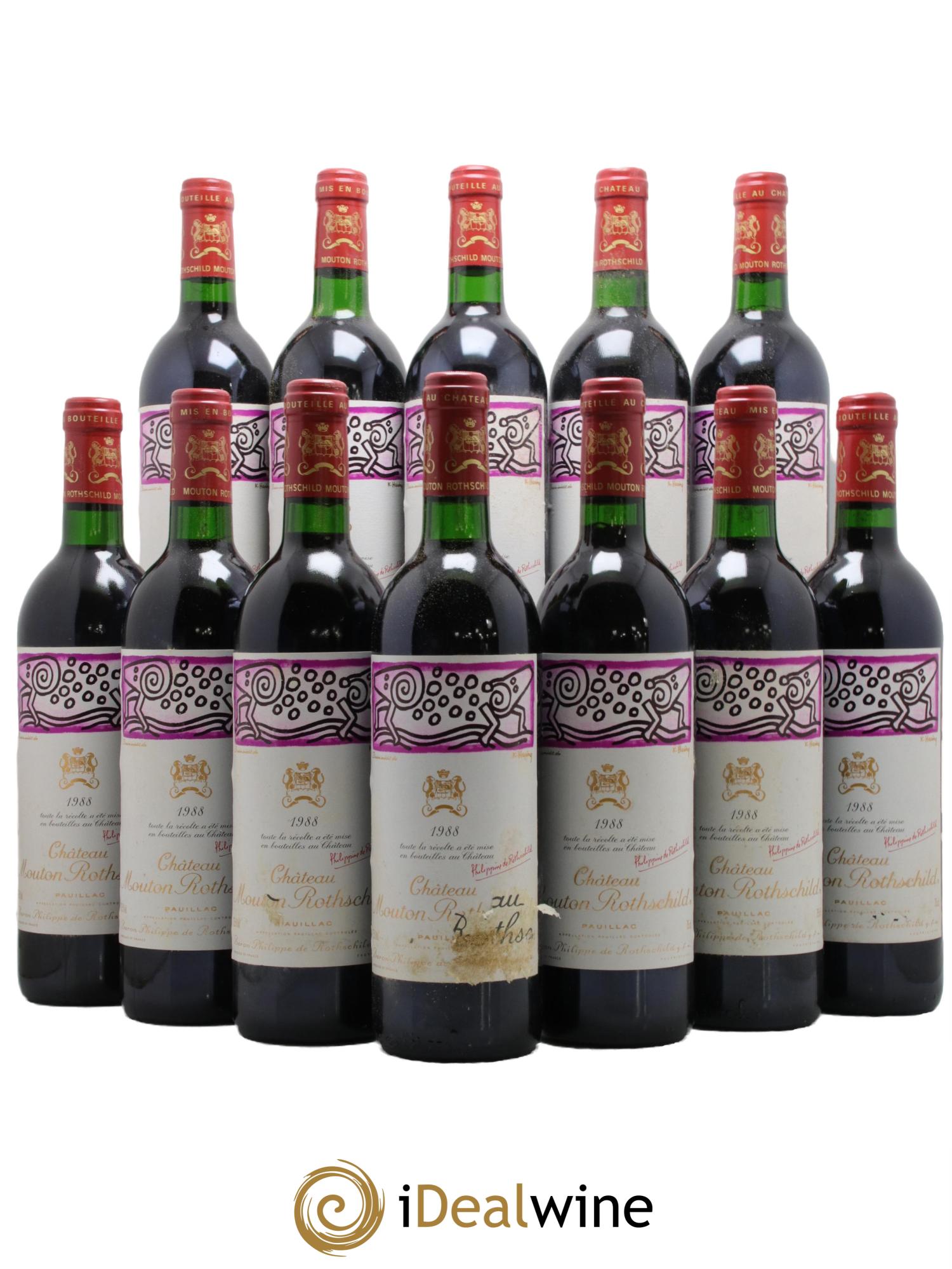 Château Mouton Rothschild 1er Grand Cru Classé 1988 - Lot of 12 bottles - 0
