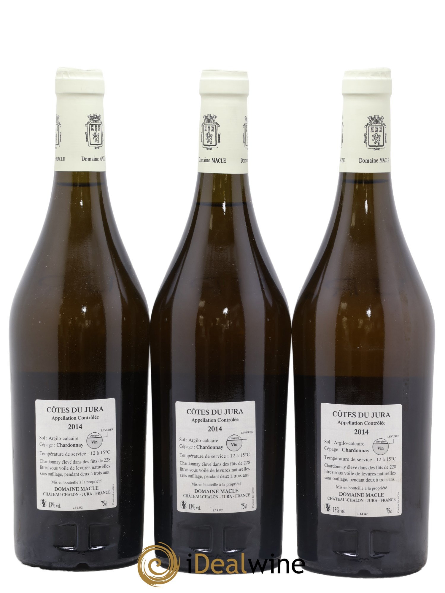 Côtes du Jura Chardonnay sous voile Jean Macle 2014 - Lot de 3 bouteilles - 1