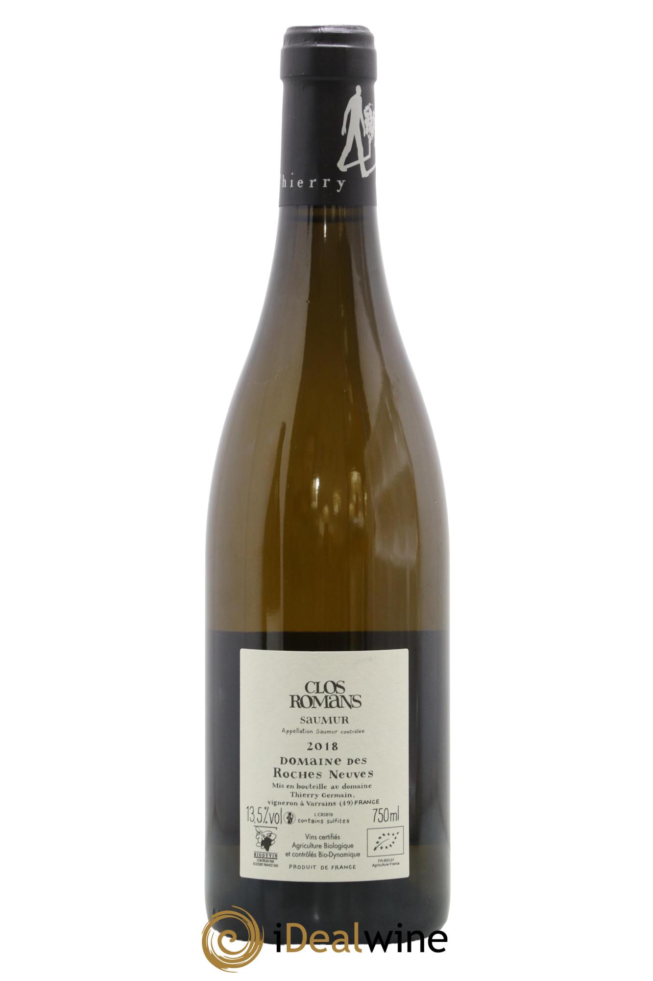 Saumur Clos Romans Domaine des Roches Neuves - Thierry Germain 2018 - Lotto di 1 bottiglia - 1