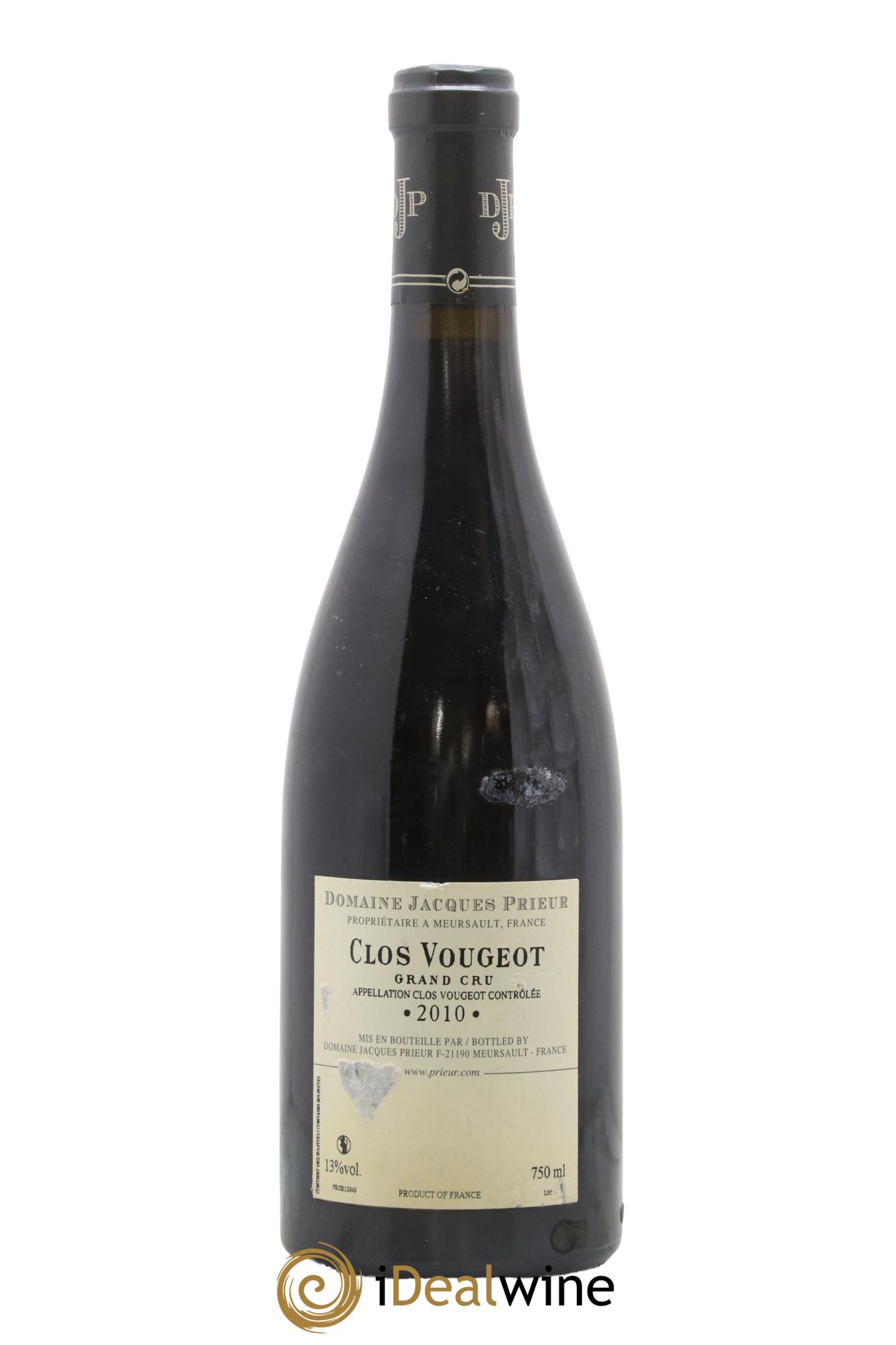Clos de Vougeot Grand Cru Jacques Prieur (Domaine) 2010 - Lotto di 1 bottiglia - 1