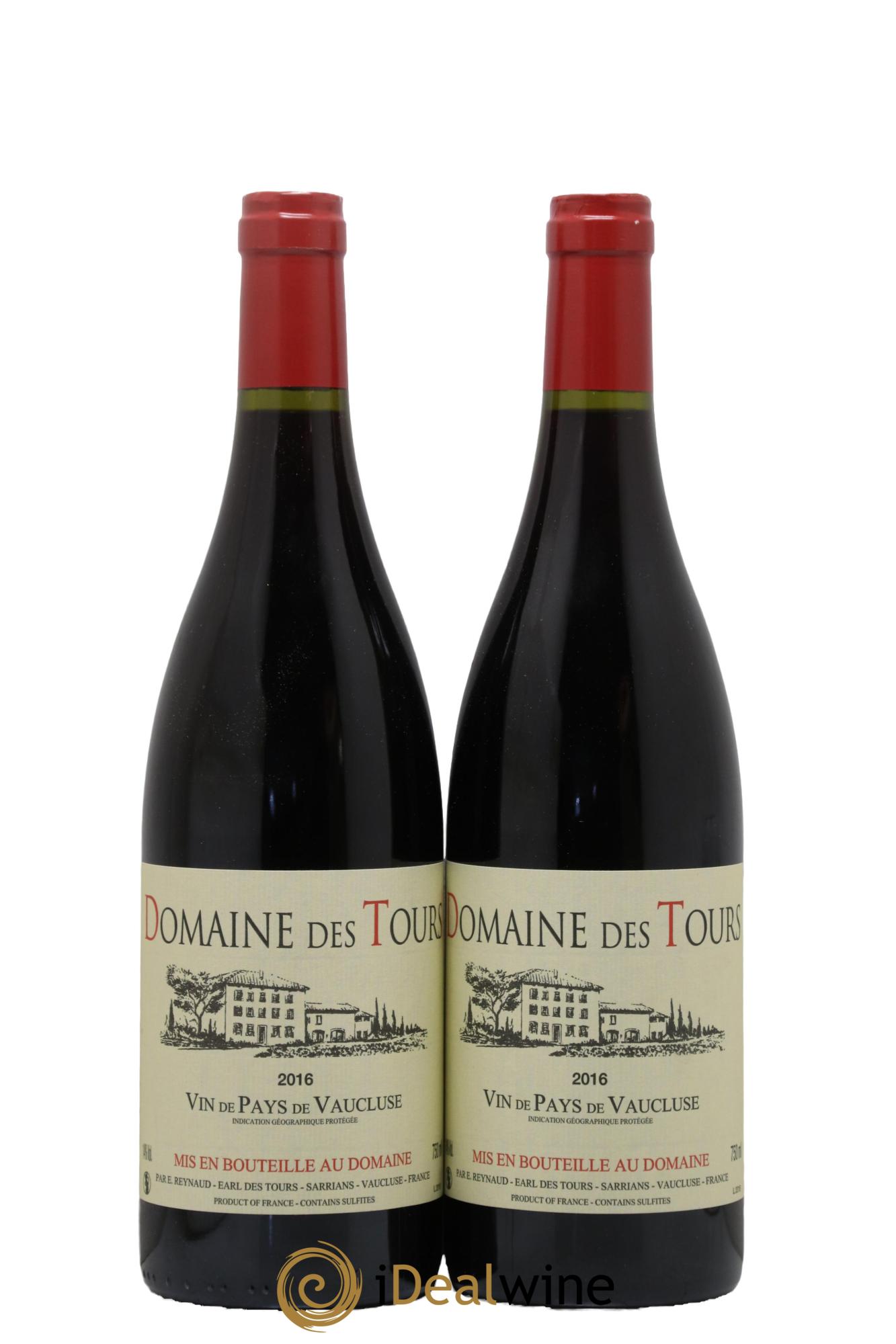 Vaucluse (Vin de Pays de Vaucluse) Domaine des Tours Emmanuel Reynaud 2016 - Lot de 2 bouteilles - 0