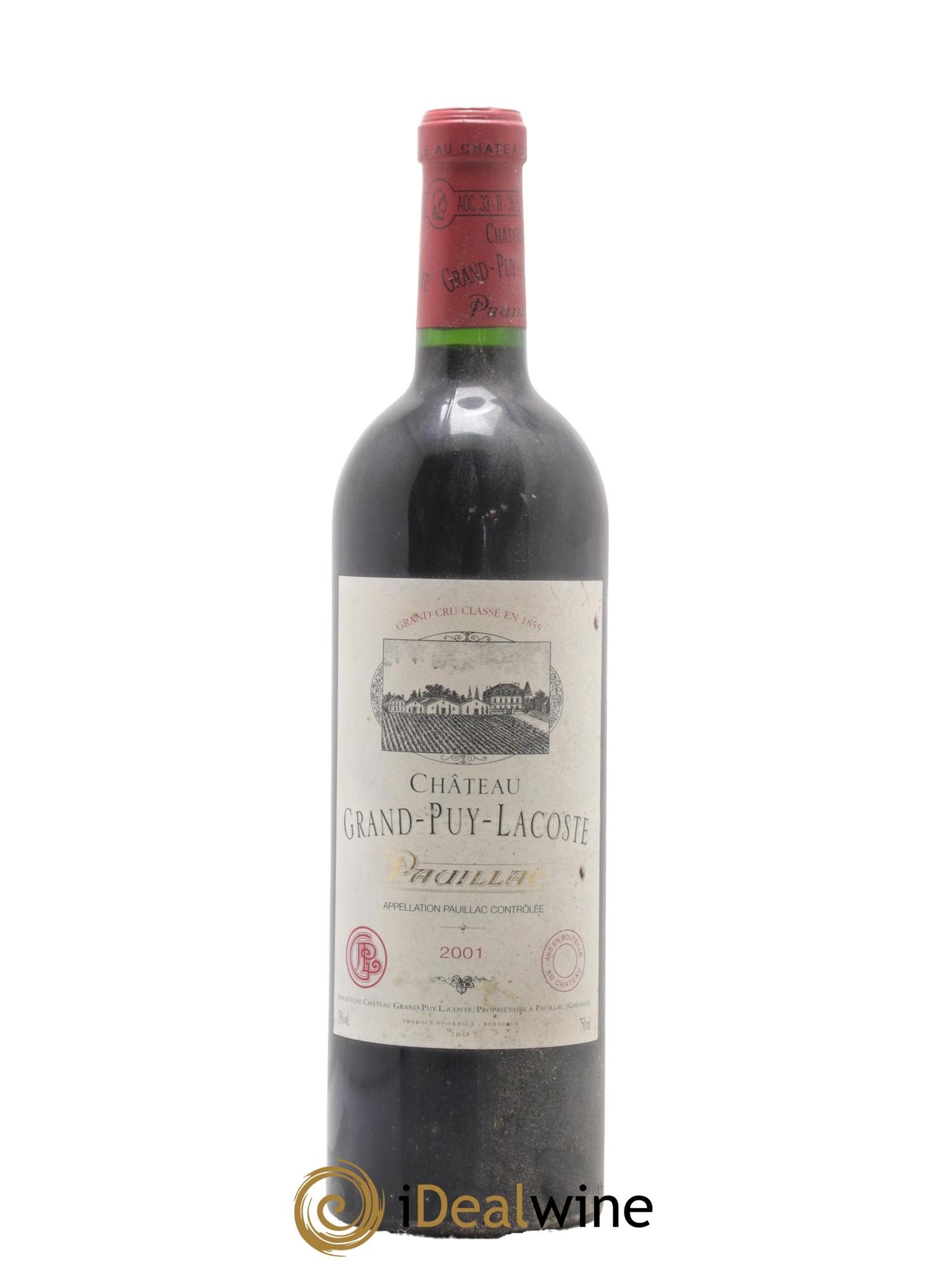 Château Grand Puy Lacoste 5ème Grand Cru Classé 2001 - Lot de 1 bouteille - 0
