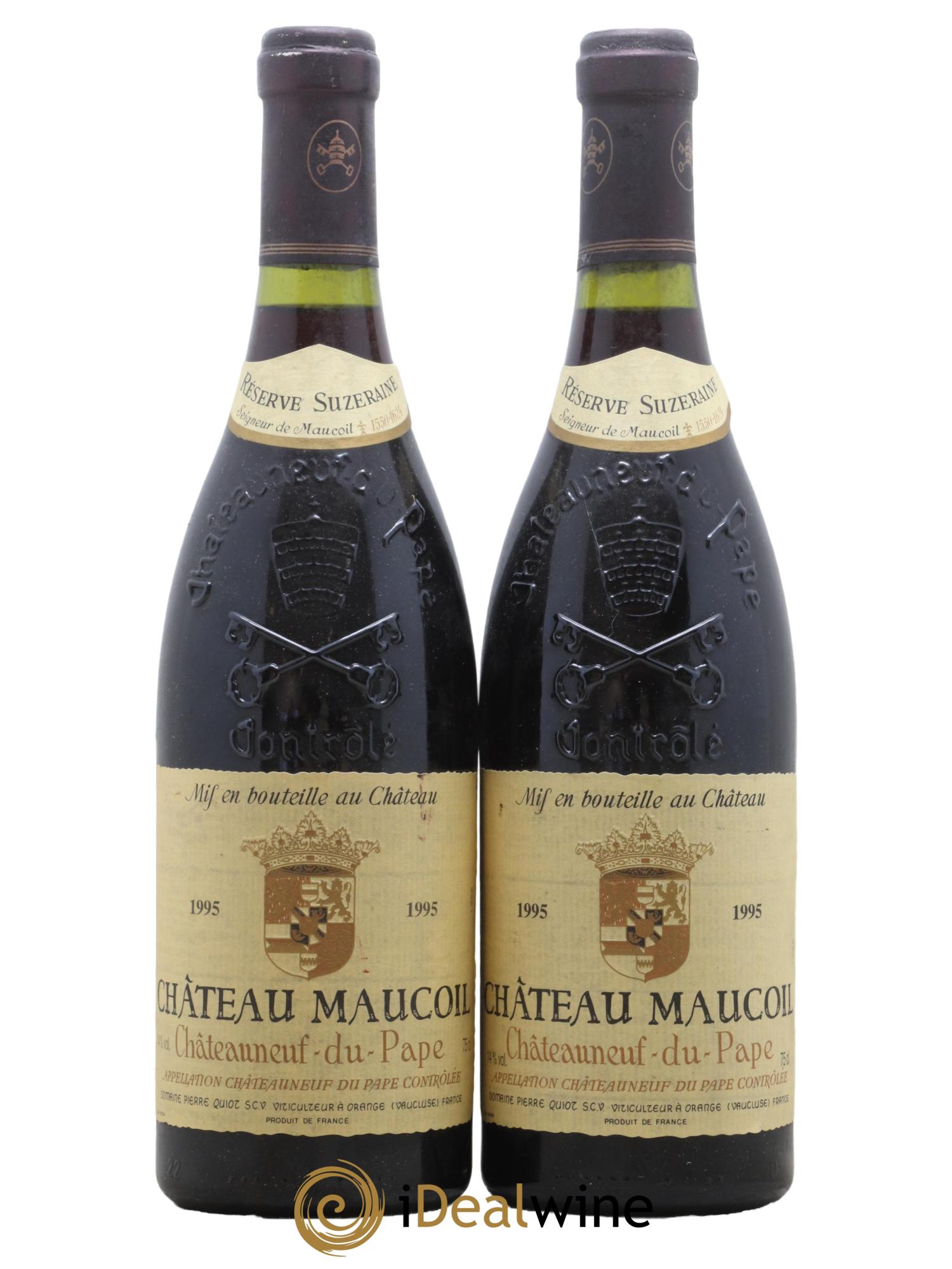 Châteauneuf-du-Pape Reserve Suzeraine Chateau Maucoil 1995 - Lot de 2 bouteilles - 0
