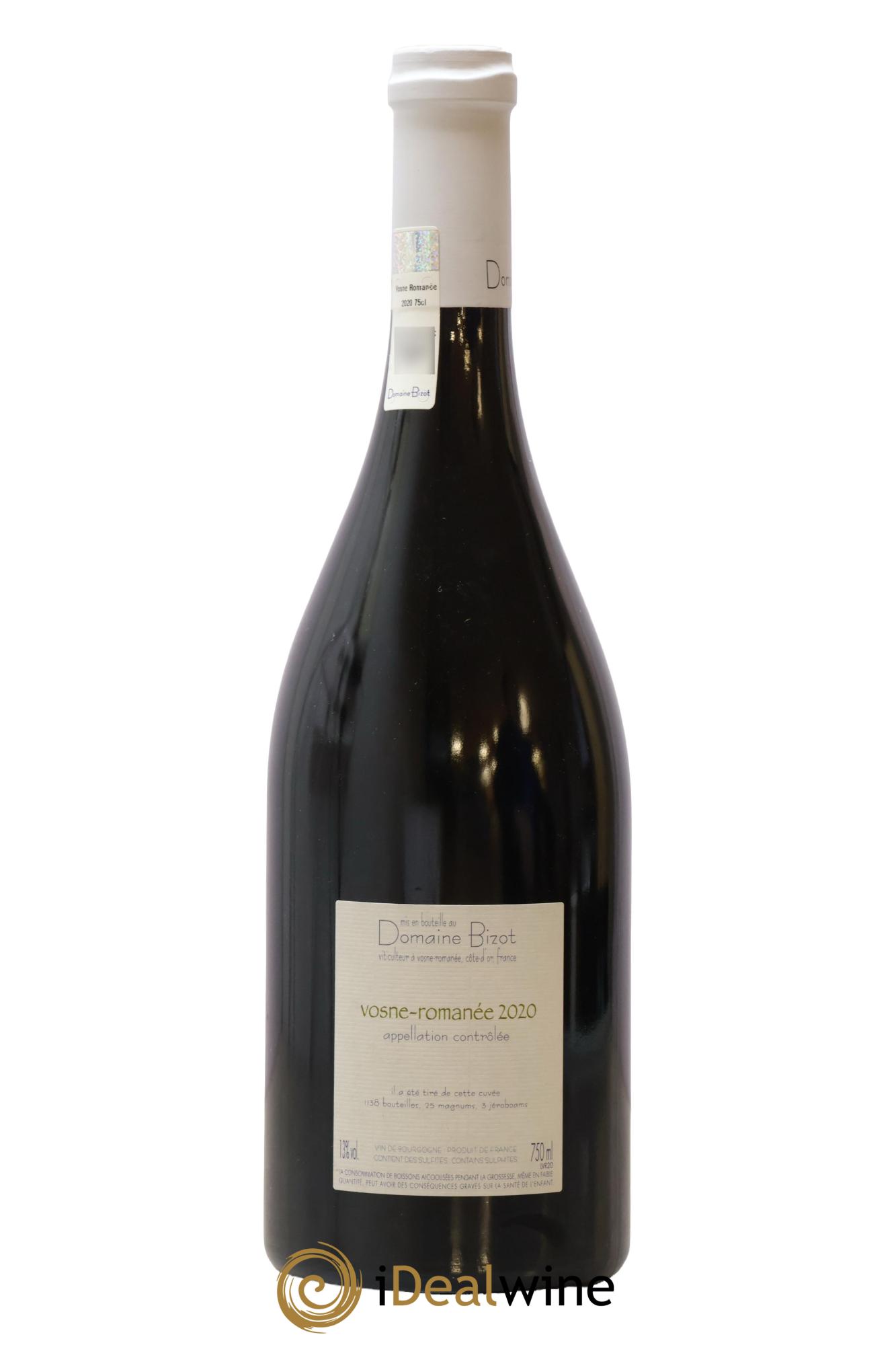 Vosne-Romanée Bizot (Domaine) 2020 - Lot of 1 bottle - 1