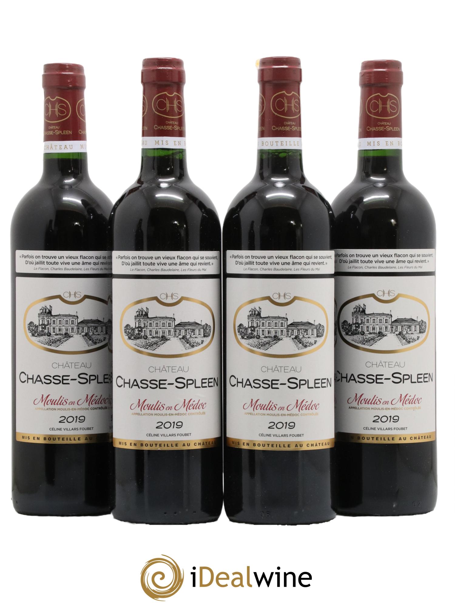 Château Chasse Spleen 2019 - Lot de 4 bouteilles - 0