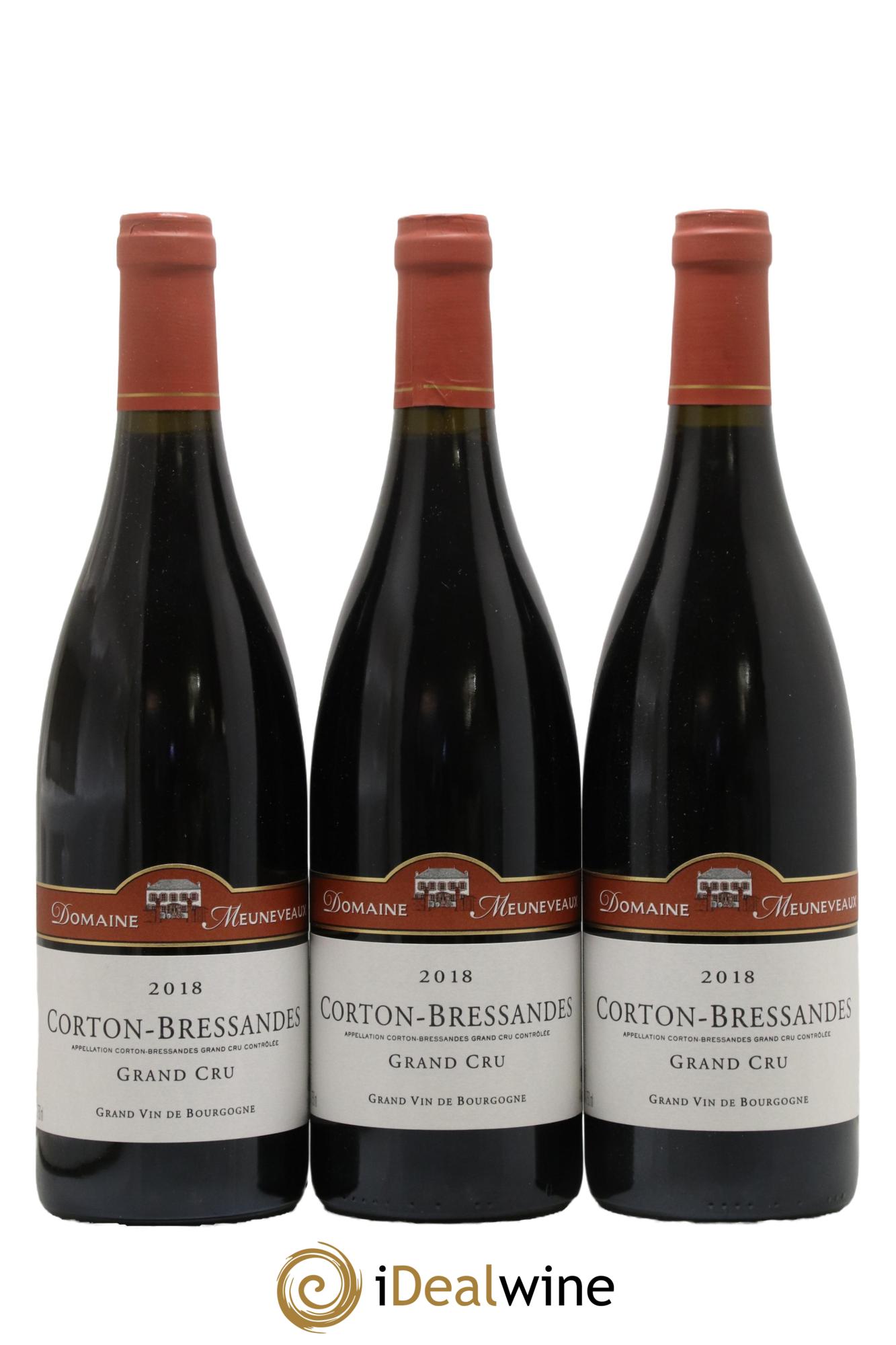 Corton Grand Cru Bressandes Domaine Meuneveaux 2018 - Lotto di 3 bottiglie - 0