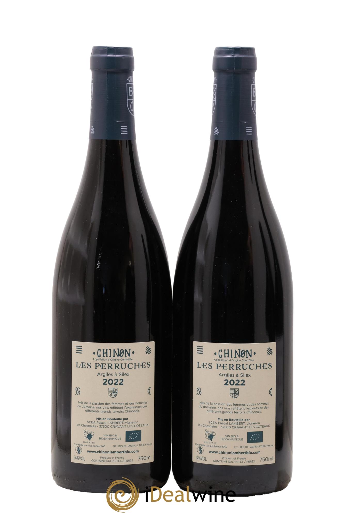 Chinon Les Perruches Domaine Lambert 2022 - Lot de 2 bouteilles - 1