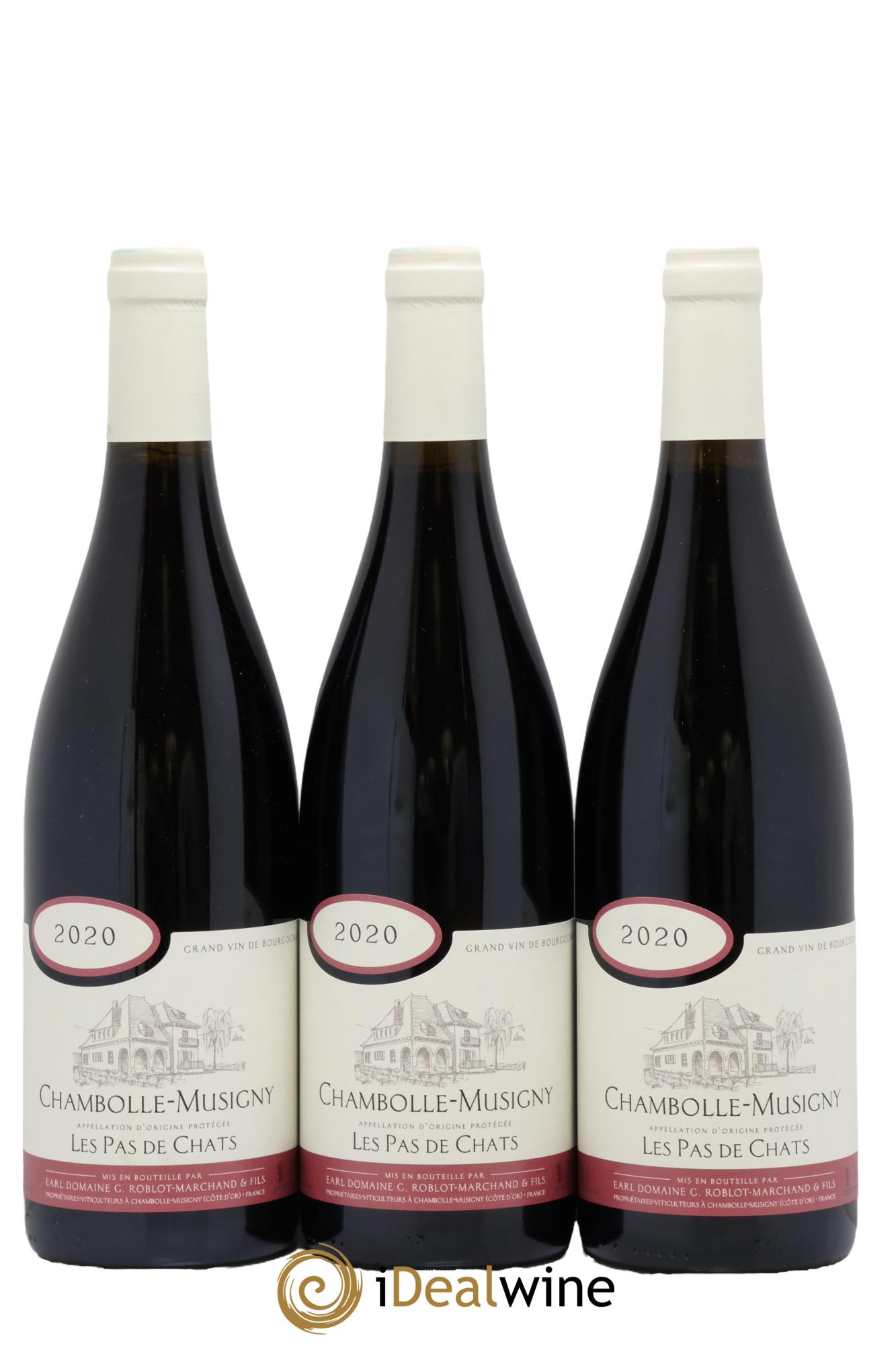 Chambolle-Musigny Les Pas de Chats G.Roblot-Marchand & Fils 2020 - Lot of 3 bottles - 0