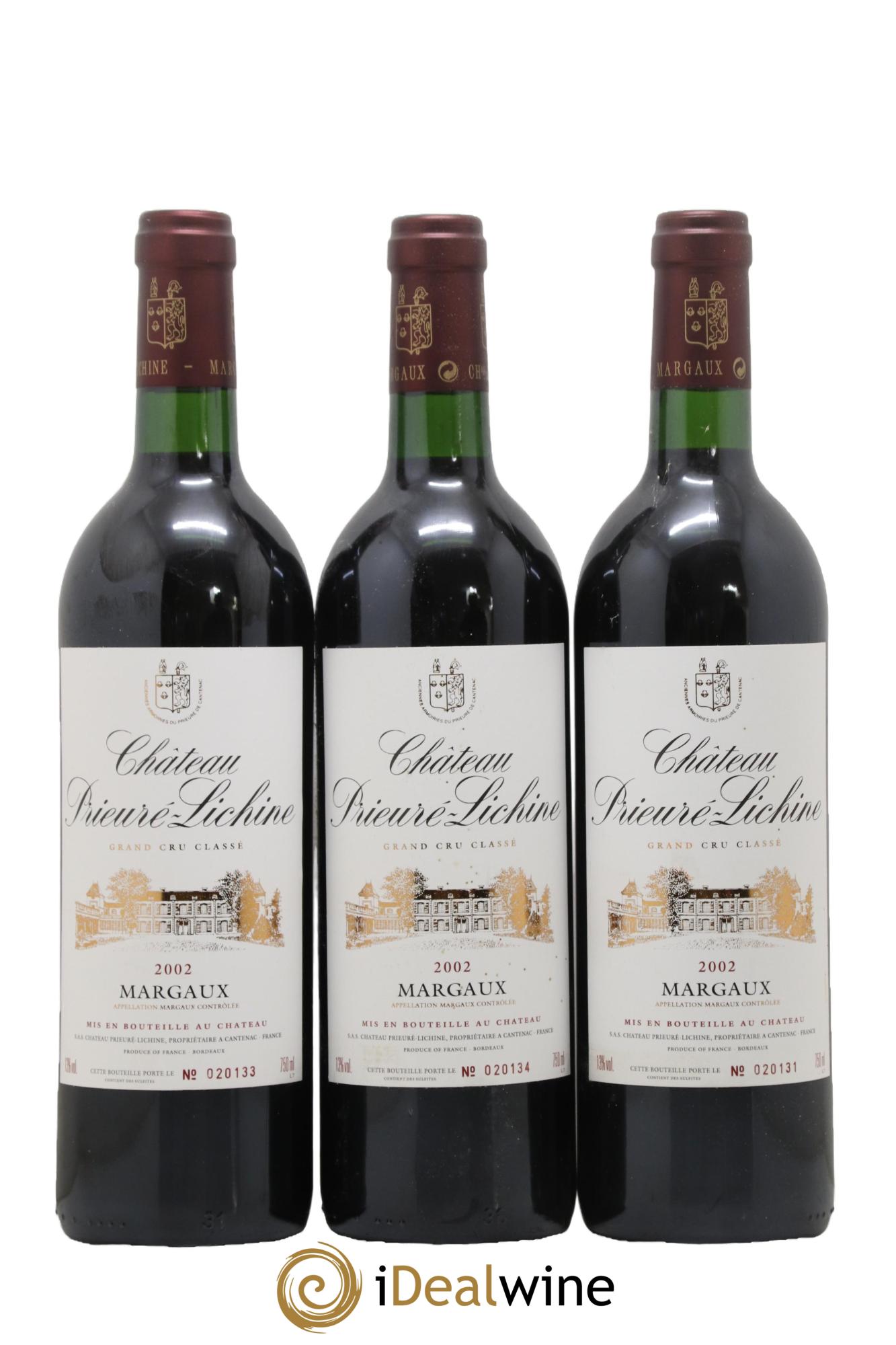 Château le Prieuré Grand Cru Classé Margaux Château Pieuré Lichine 2002 - Lot de 12 bouteilles - 4