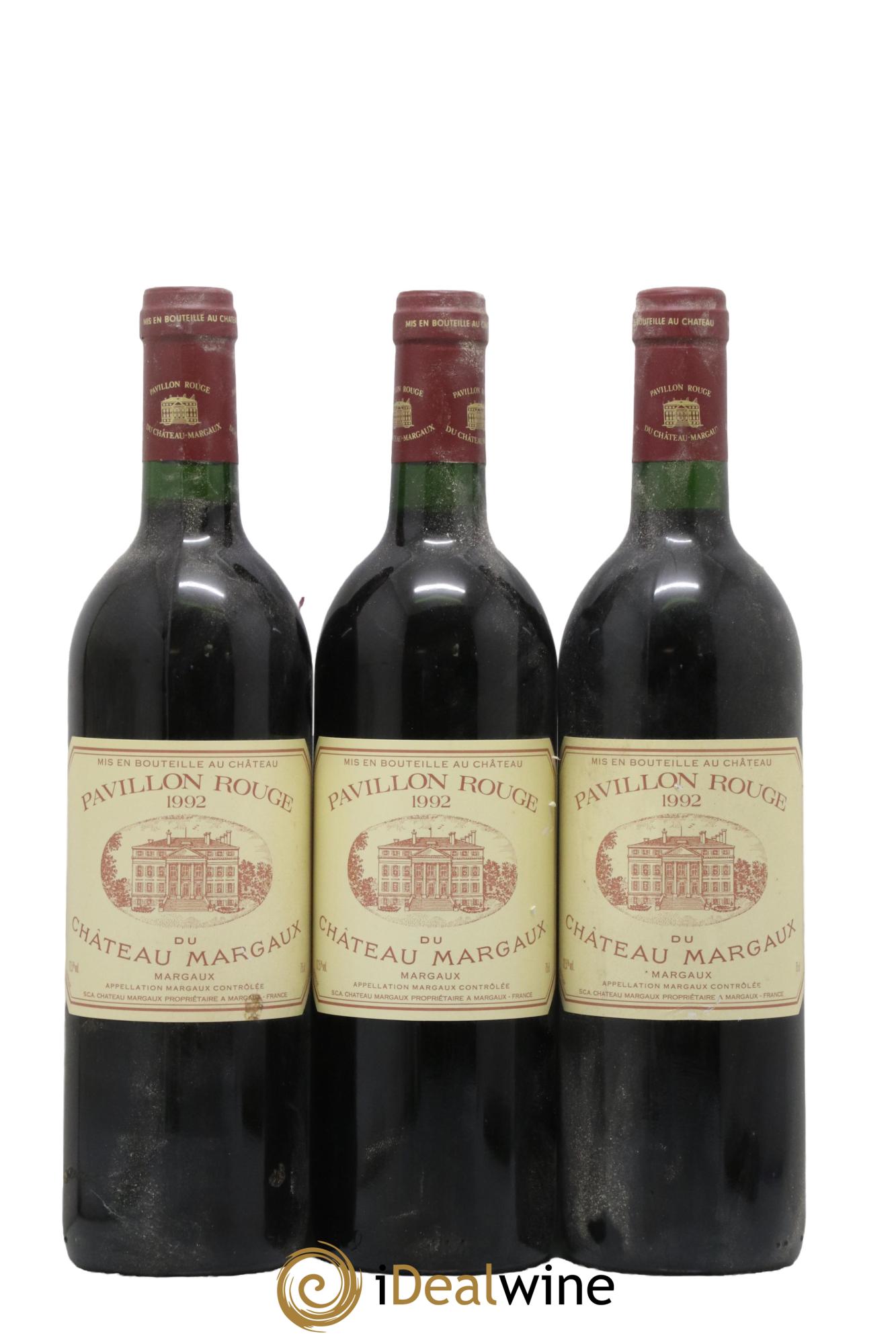 Pavillon Rouge du Château Margaux Second Vin 1992 - Lotto di 3 bottiglie - 0