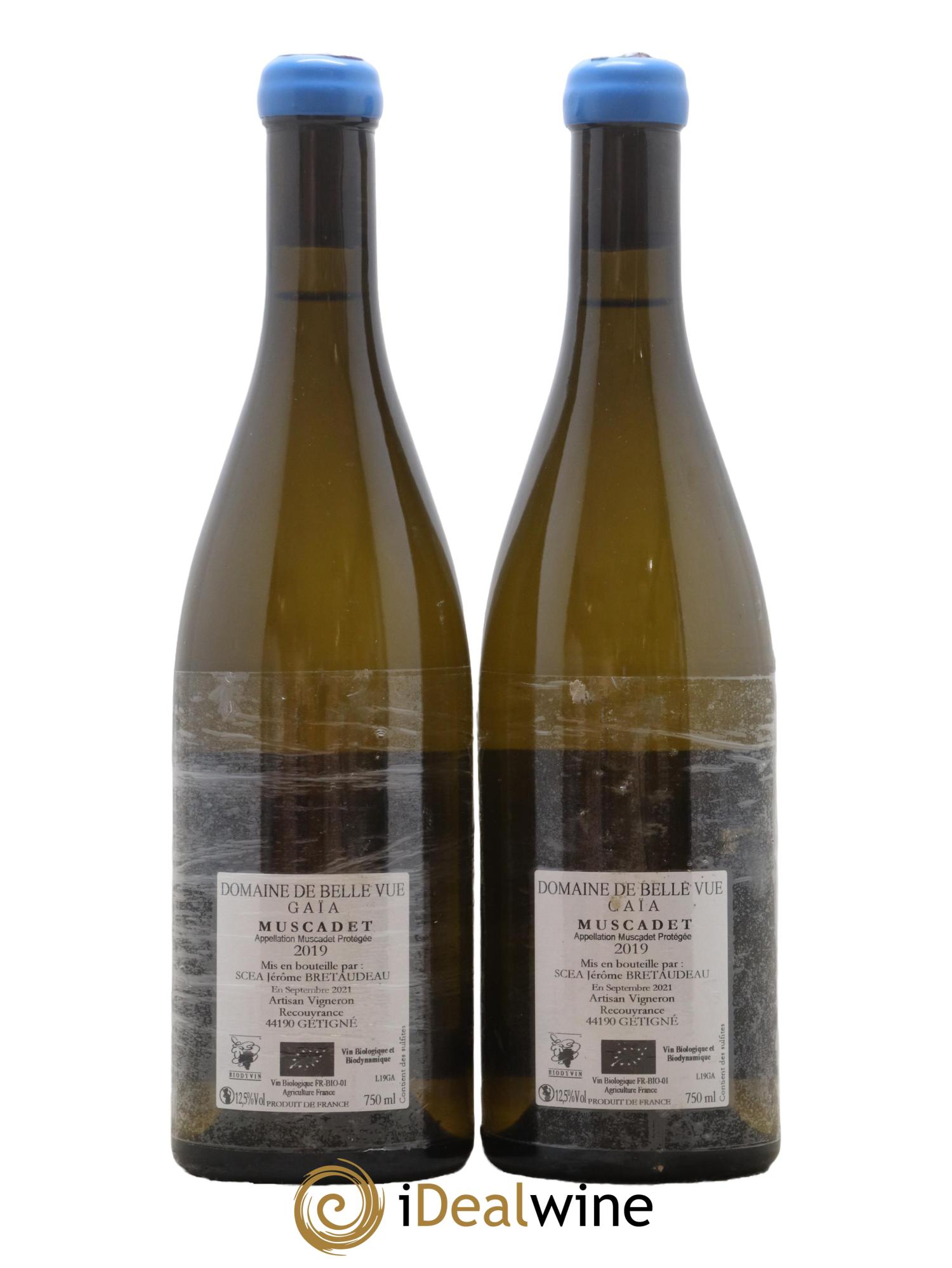 Muscadet-Sèvre-et-Maine Gaia Jérôme Bretaudeau - Domaine de Bellevue 2019 - Lot de 2 bouteilles - 1
