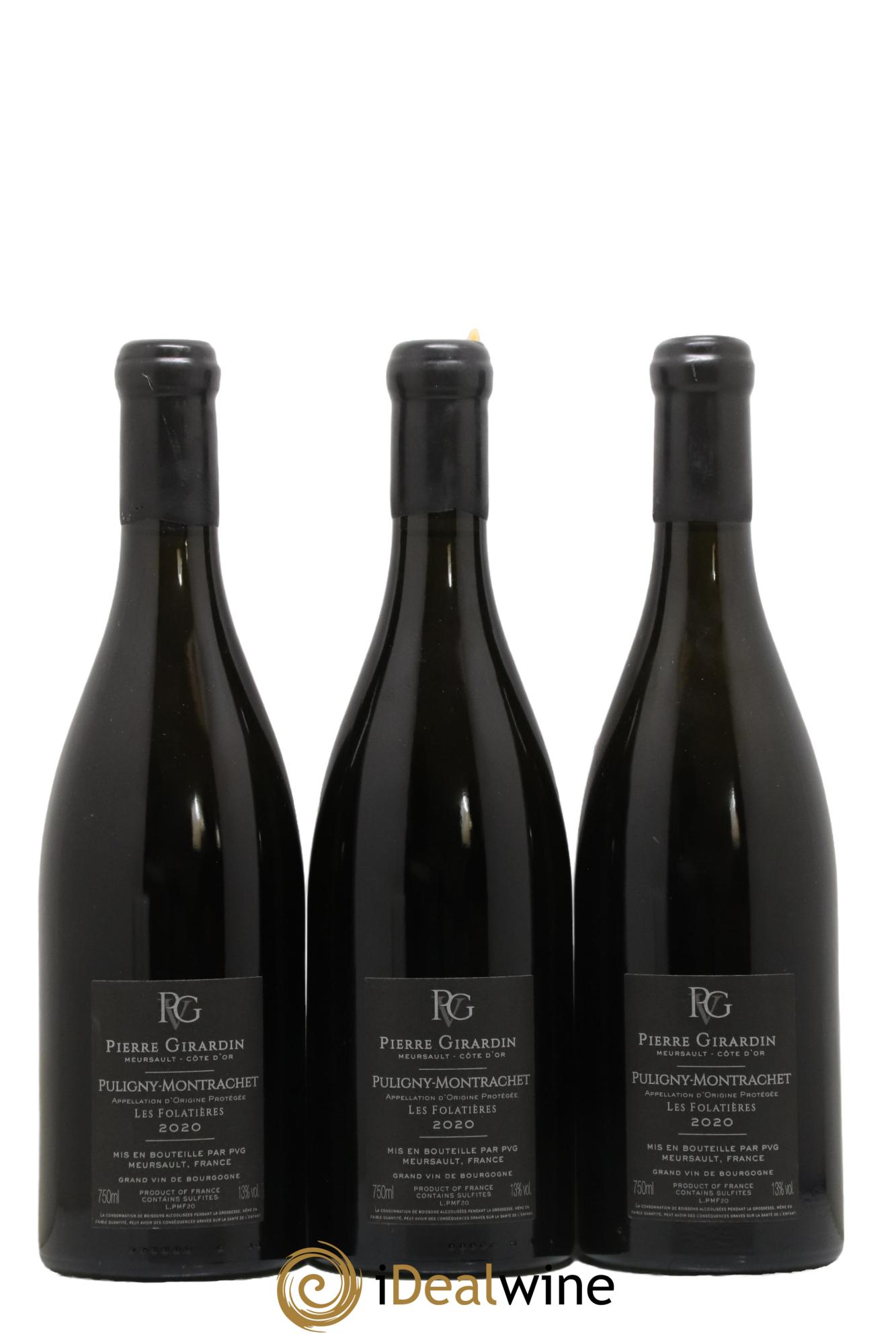 Puligny-Montrachet Les Folatières Pierre Girardin 2020 - Lot de 3 bouteilles - 1