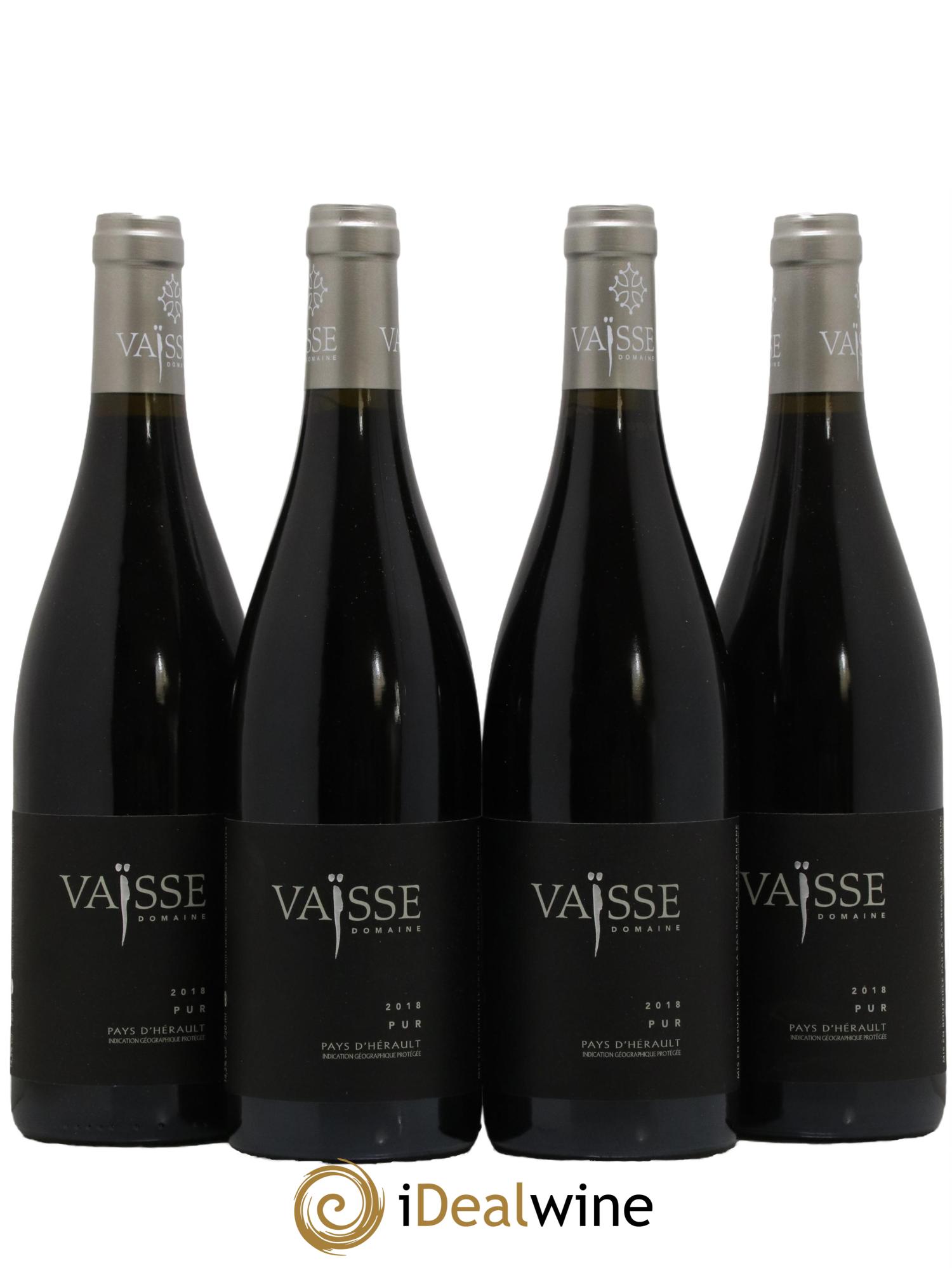 Pays d'Hérault Pur Vaisse (Domaine) 2018 - Lot de 4 bouteilles - 0
