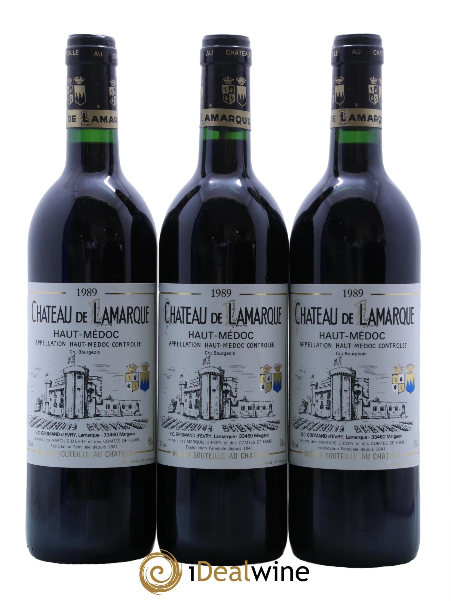 Château de Lamarque Cru Bourgeois 1989 - Lot de 6 bouteilles - 2