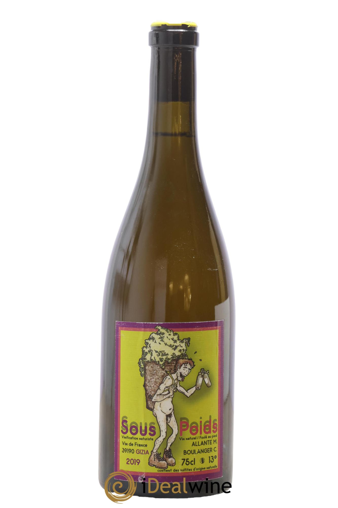 Vin de France Sous Poids Allante Boulanger 2019 - Lot de 1 bouteille - 0